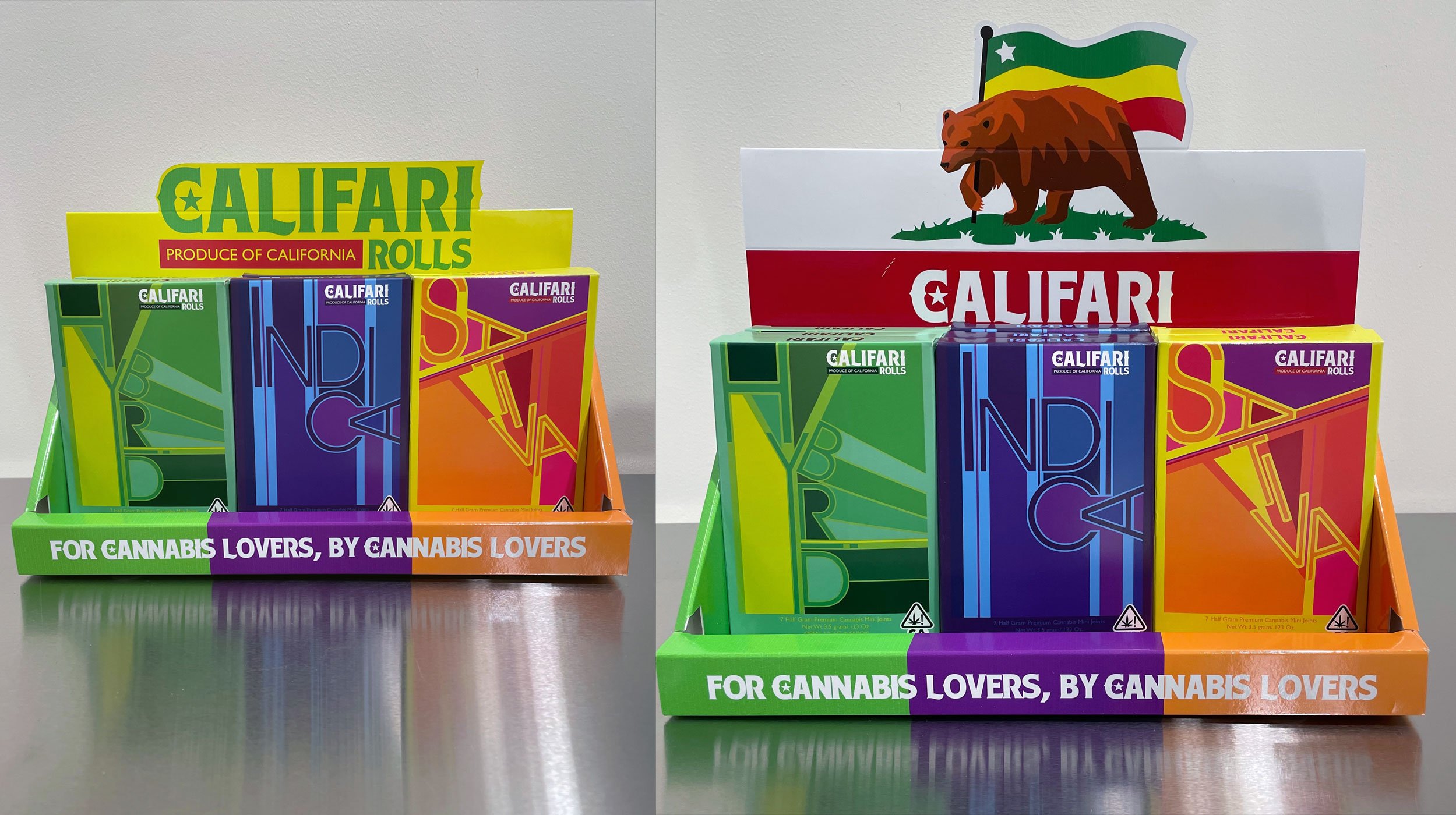 Califari Rolls display.