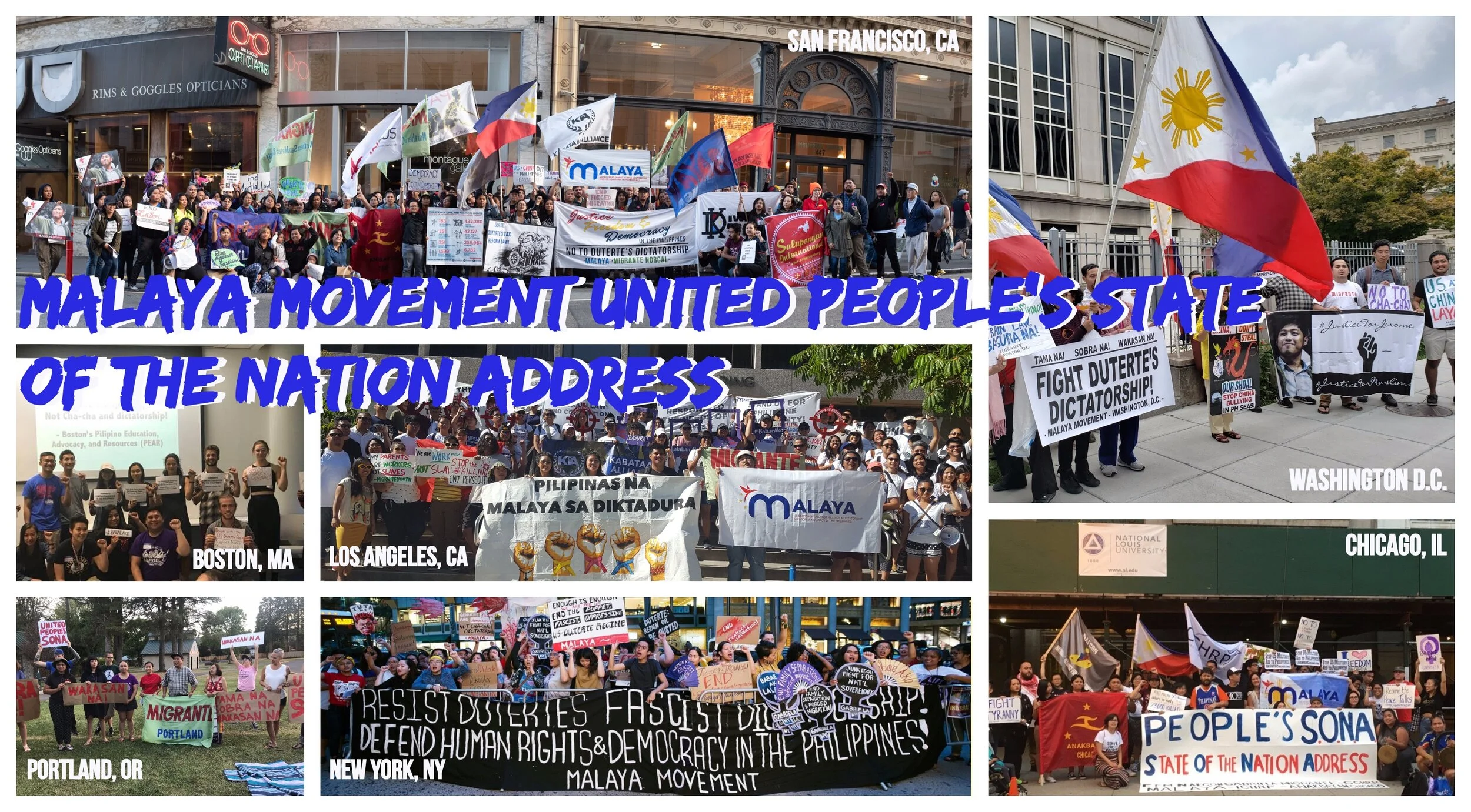 People’s SONA Unites Filipinos Across the U.S. Against Duterte Dictatorship