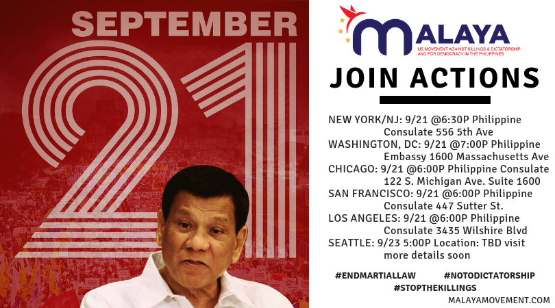 S21: JOIN Malaya Actions Near you Against Dictatorship!