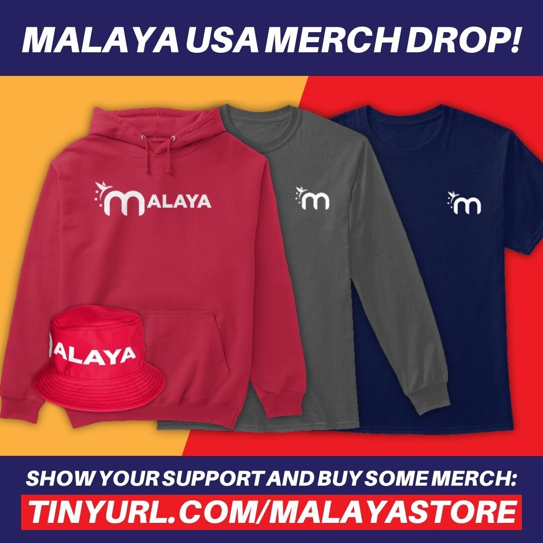 🚨MERCH DROP! TINYURL.COM/MALAYASTORE🚨

This #AAPIMonth show support for a grassroots Filipino organization fighting for Human Rights, Democracy, and Sovereignty in the Philippines and look super cool while you&rsquo;re at it! We have shirts, long s