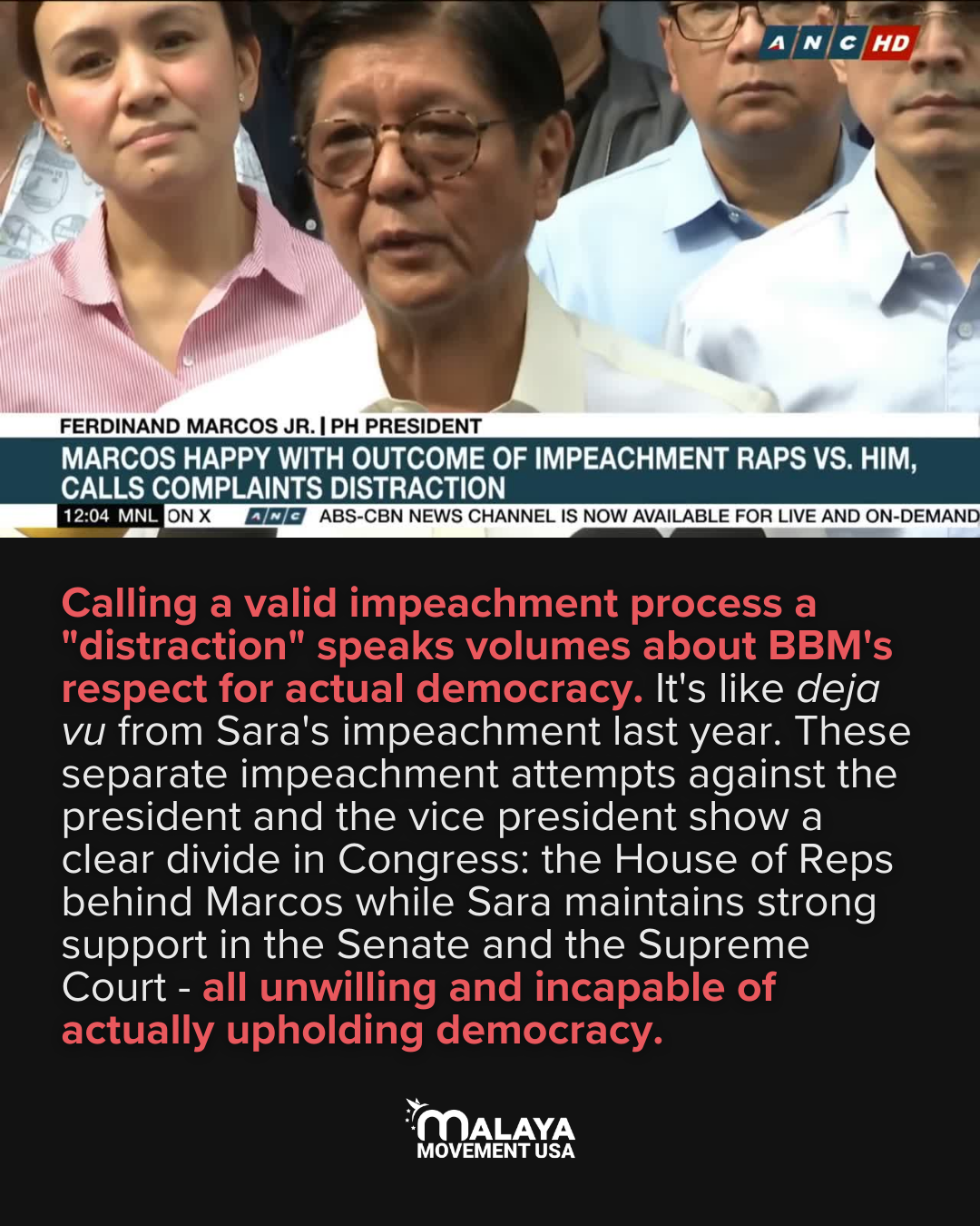 Marcos Jr. doesn’t respect democracy.