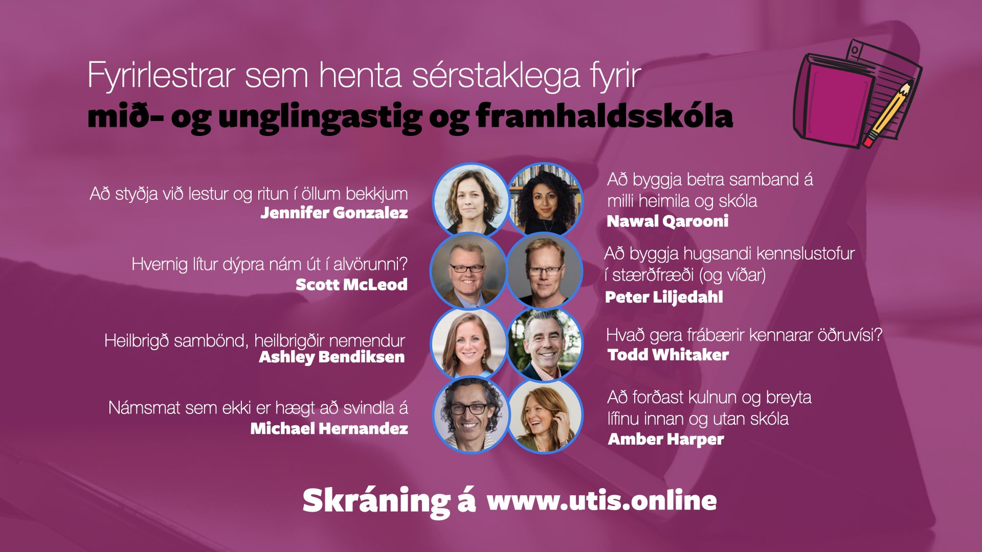 Auglysing - Fyrirlesarar - Utís Online 2024.002.png