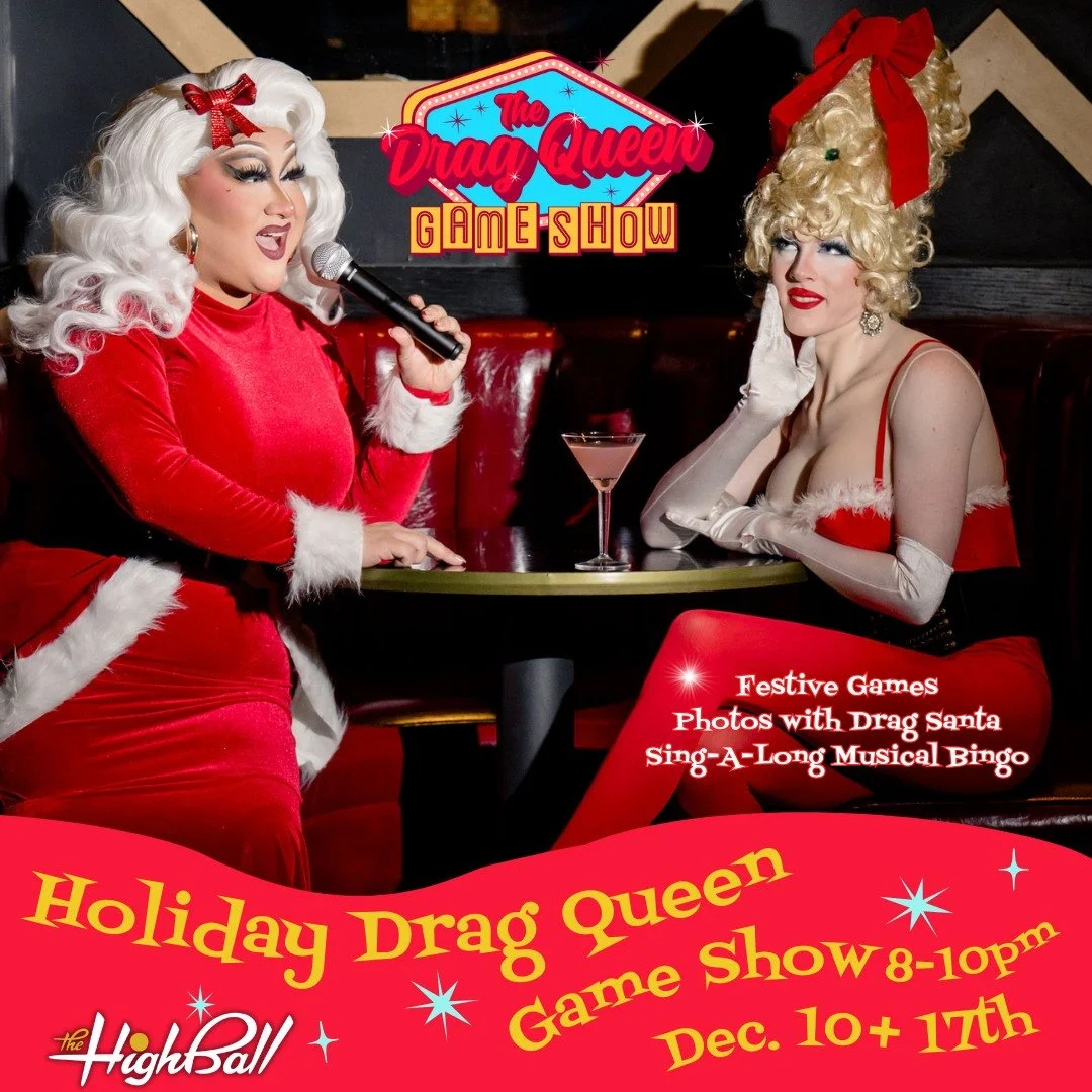 The Holidays just got EXTRA! Join us for TWO fabulously festive game shows on Tuesday, Dec.10th + 17th from 8-10pm at @highballaustin hosted by comedic duo @thecelialight and @marsduh ! 

We'll be serving up all kinds of reindeer games like holiday t