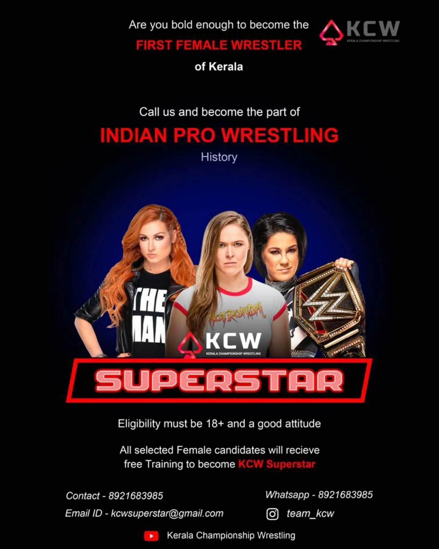 KCW is looking to add female talent to their ranks and is offering free training for interested wrestlers