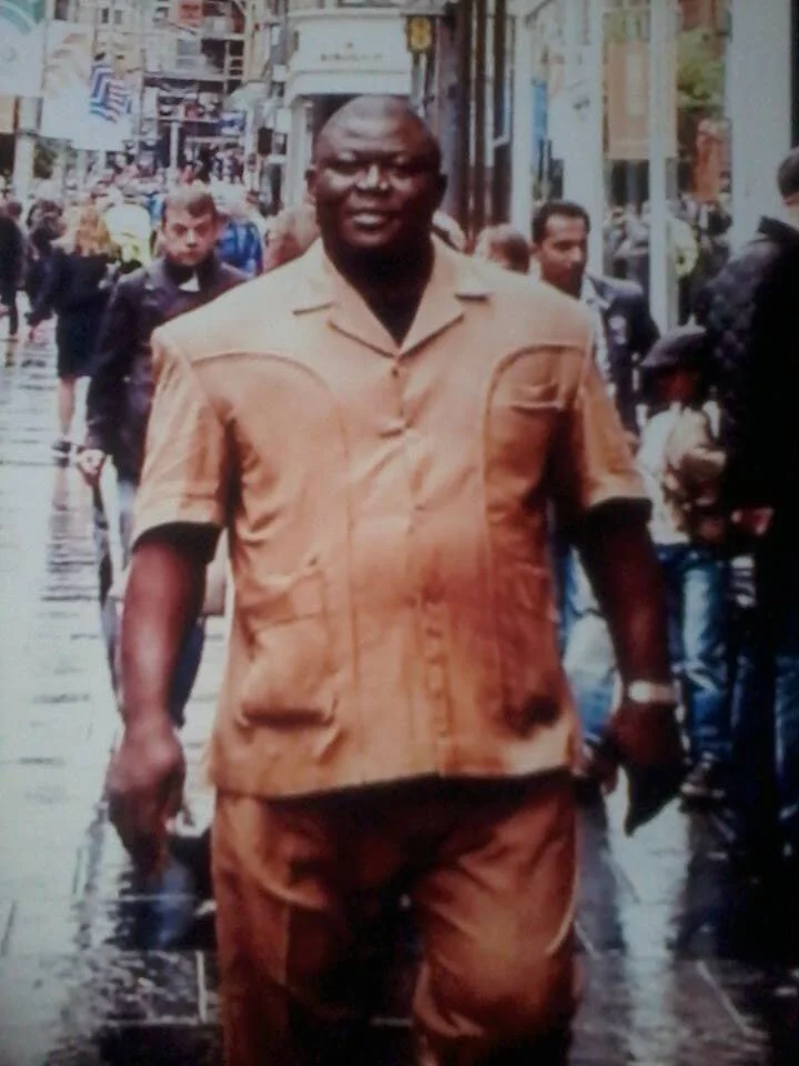 Emeka during one of his trips abroad