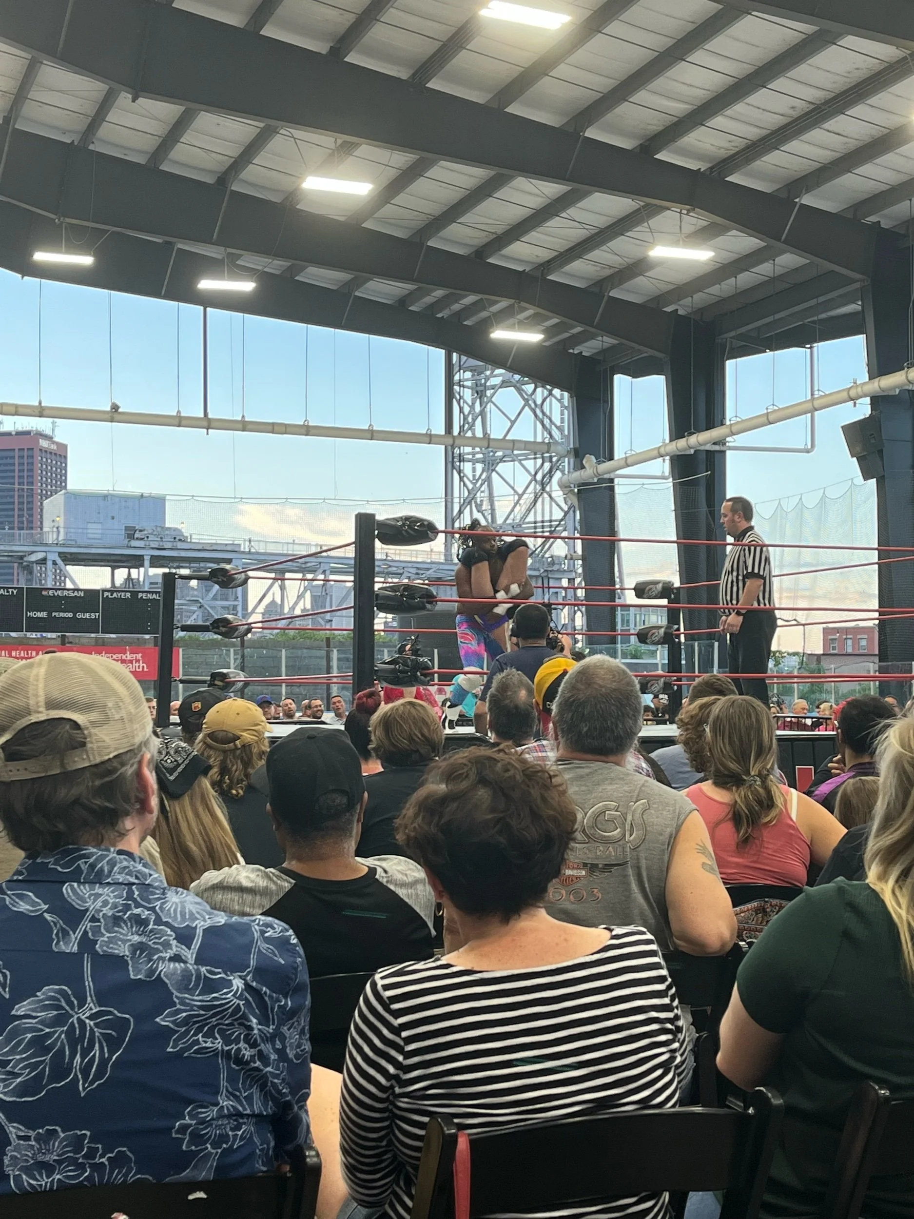 Alec Price reverses Frankie Feathers with a huracanrana