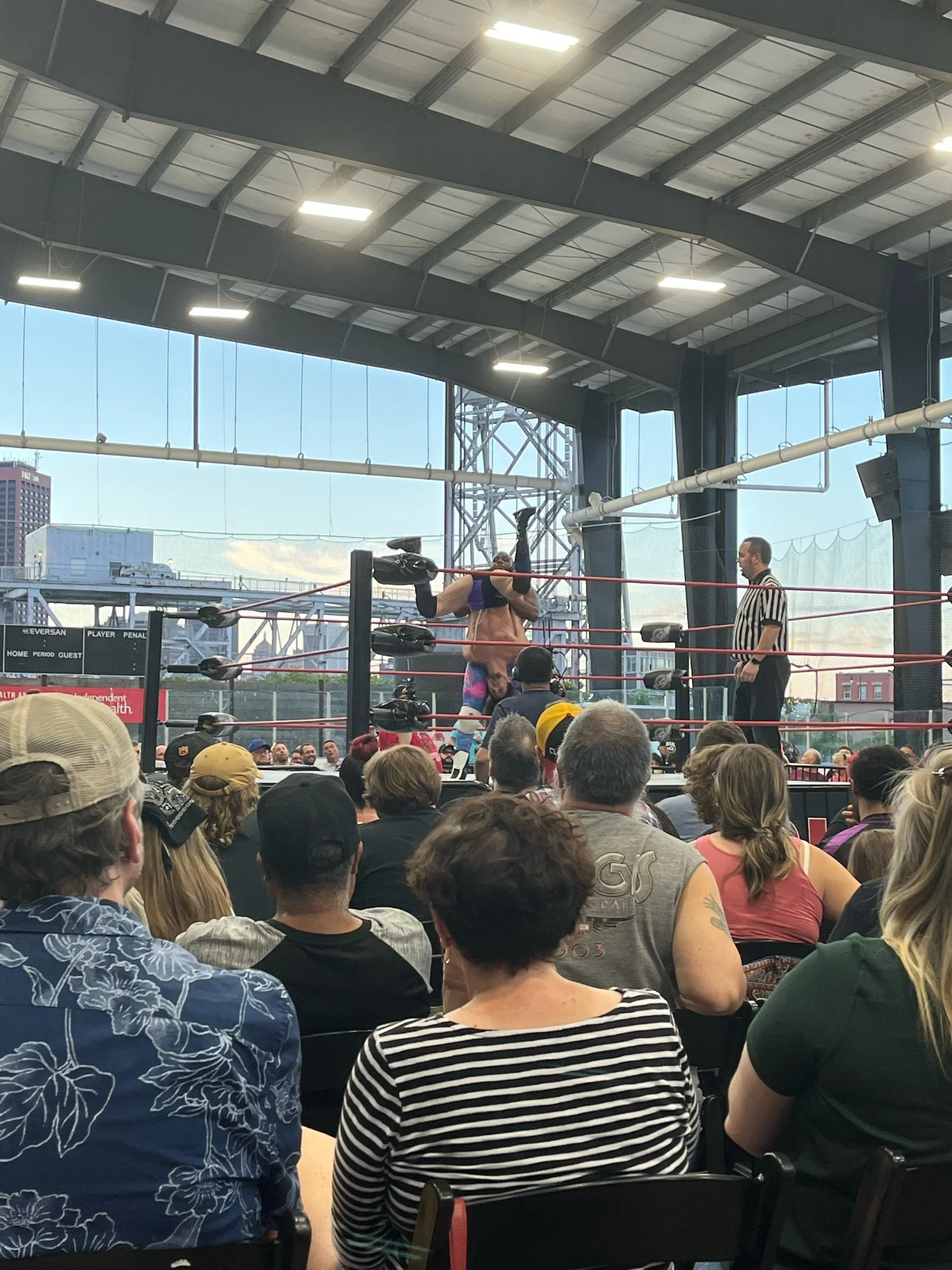 Frankie Feathers lifts up Alec Price in a doubleunderhook