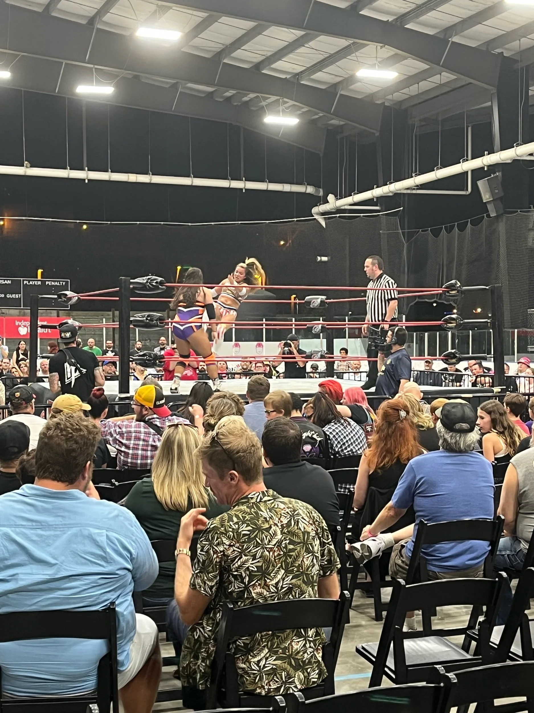 Christina Marie launches herself at Rachael Ellering
