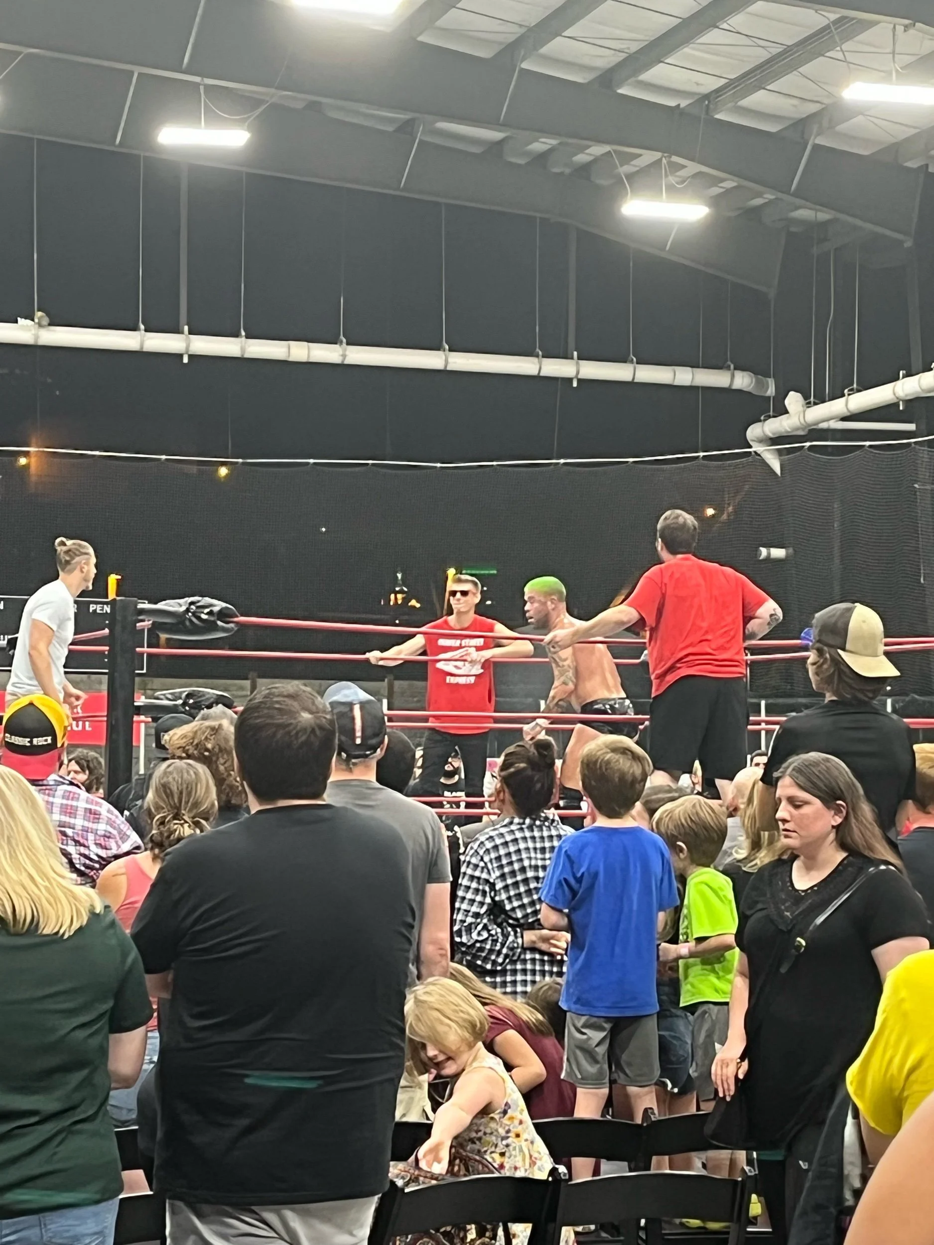 Kevin Blackwood is surrounded by Kevin Bennett and the Oliver Street Express