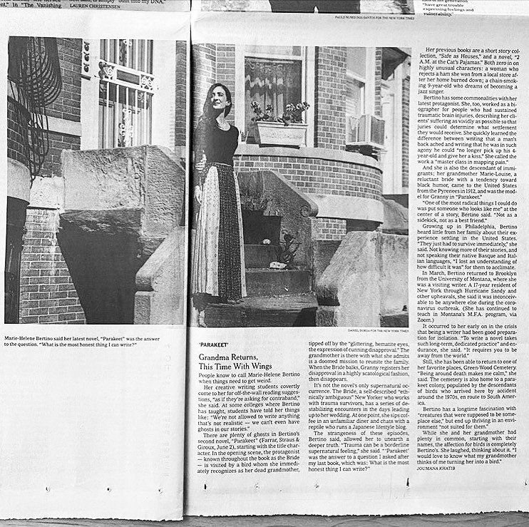 Huge congrats to Freya Project Reader, Marie Helene Bertino on her new book, &lsquo;Parakeet&rsquo;, and for landing this feature in The New York Times!

&quot;Trauma can be a borderline supernatural feeling. 'Parakeet' as the answer to a question I 