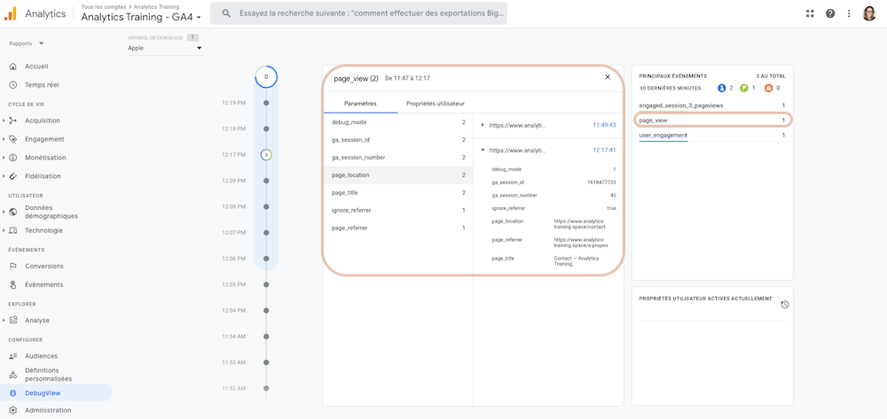 Google Analytics 4 - Présentation du DebugView dans GA4 — Anne Devillers