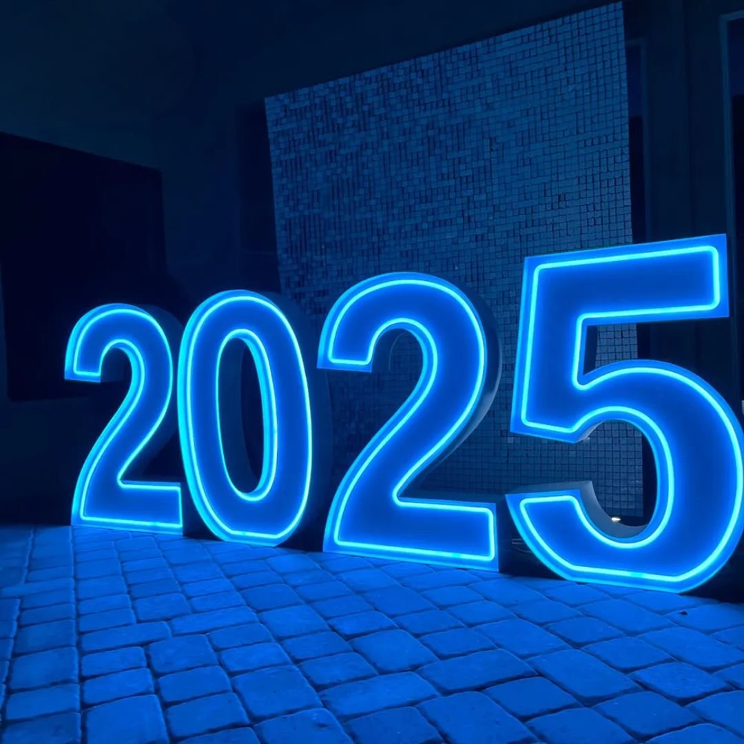 3' Neon Marquee Numbers