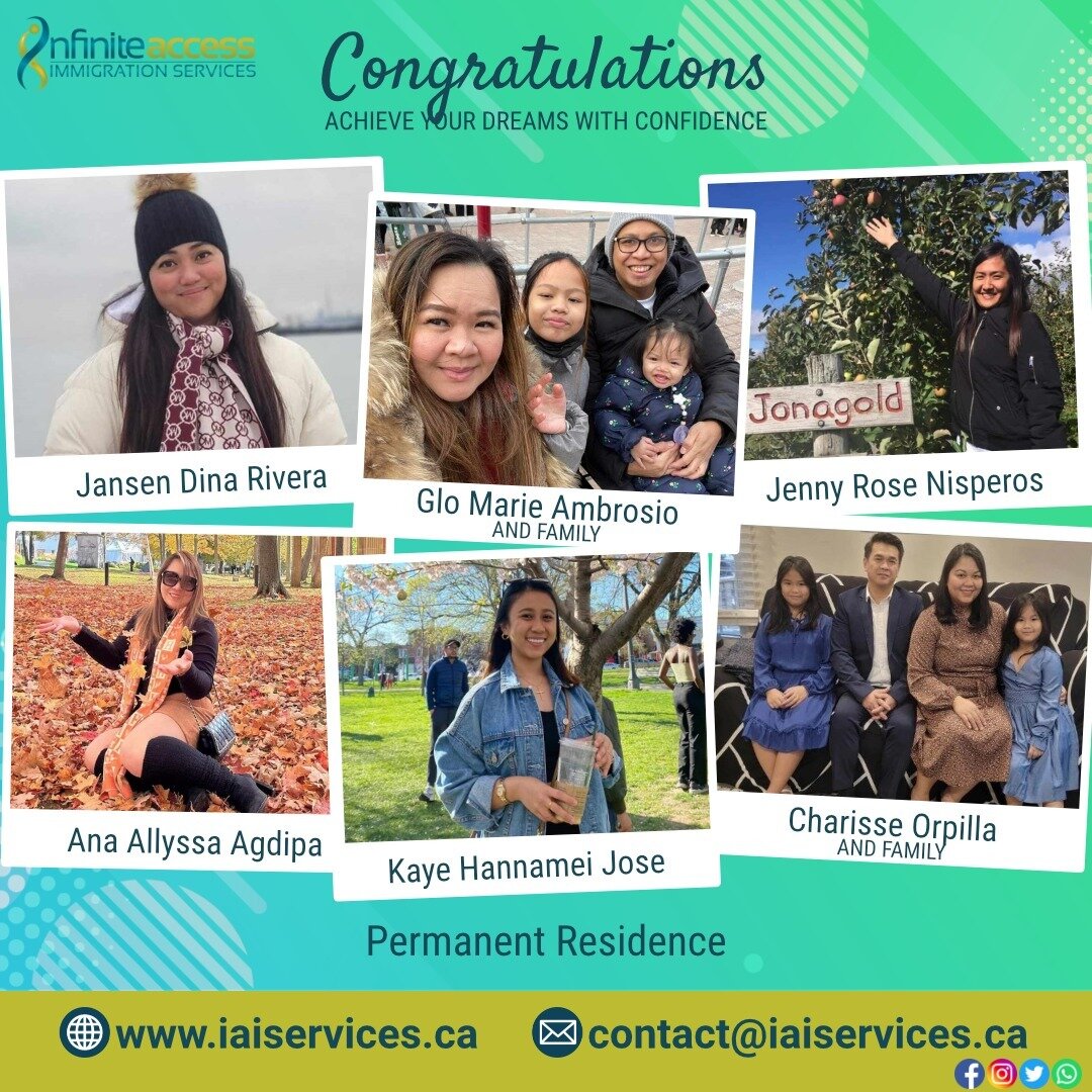 Celebrating Our Clients' Journey to Canadian Permanent Residency! 🍁🎉

We are incredibly excited to share a significant milestone achieved by some of our most dedicated clients. It fills us with immense joy to announce the successful approval of Per