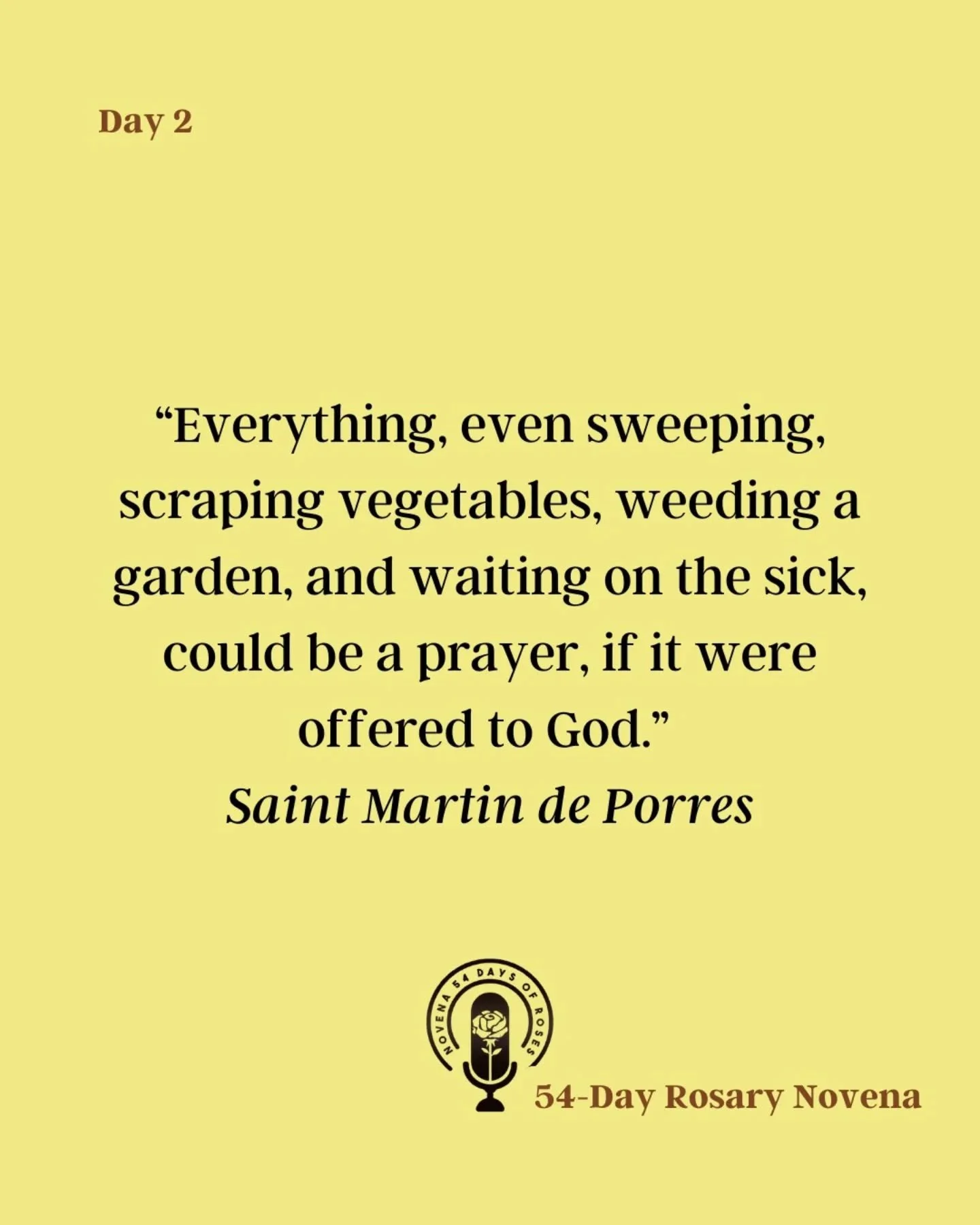 💛 Day 2 of our 54 Days Rosary Novena is out! 

Every time you show up in prayer, even on the days when it feels hard, grace is working. God sees your desire to be here.

This season we continue praying for peace in the world, and for freedom from ad