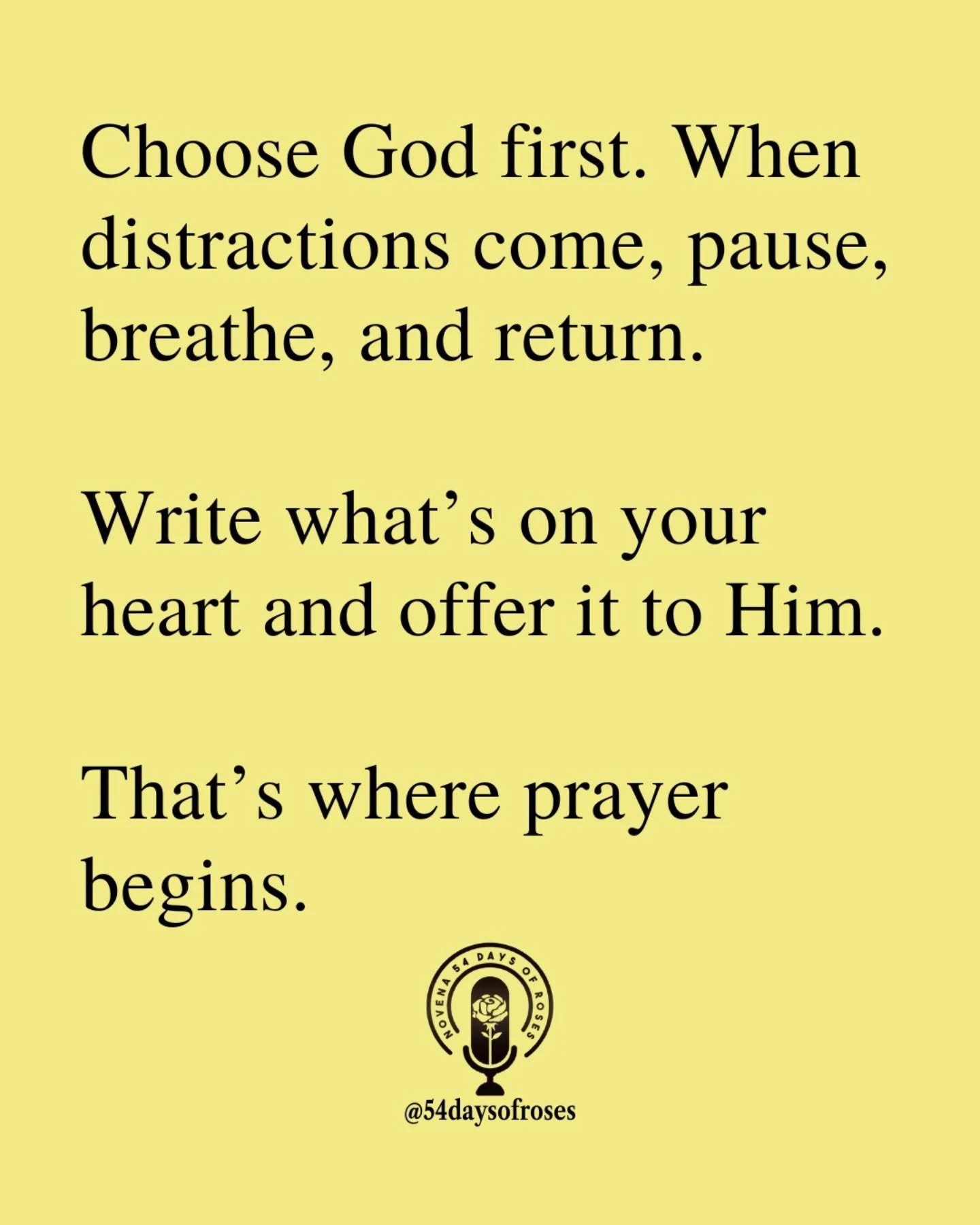 &ldquo;Draw near to God, and He will draw near to you.&quot; -James 4:8

#54daysofroses #54dayrosarynovena #LentenJourney #PrayerLife #CatholicFaith #catholicbible #holyweek #praywith54