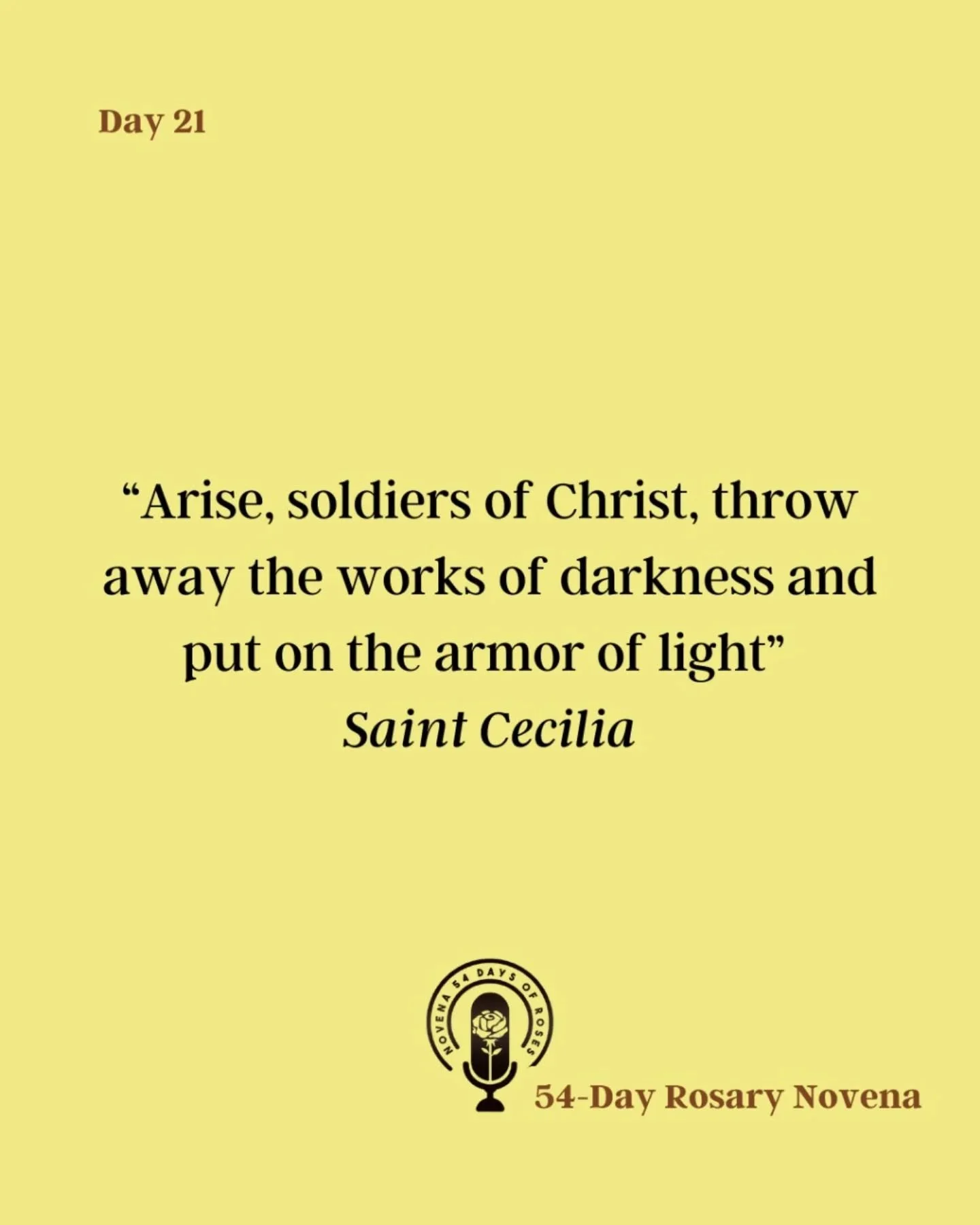 💛 Day 21 of our 54 Days Rosary Novena is out! 

Before we begin, I want to ask you something simple: invite one person to pray Day 21 with you today. Just one. You never know, one invitation can truly change someone&rsquo;s life.
This novena grows b