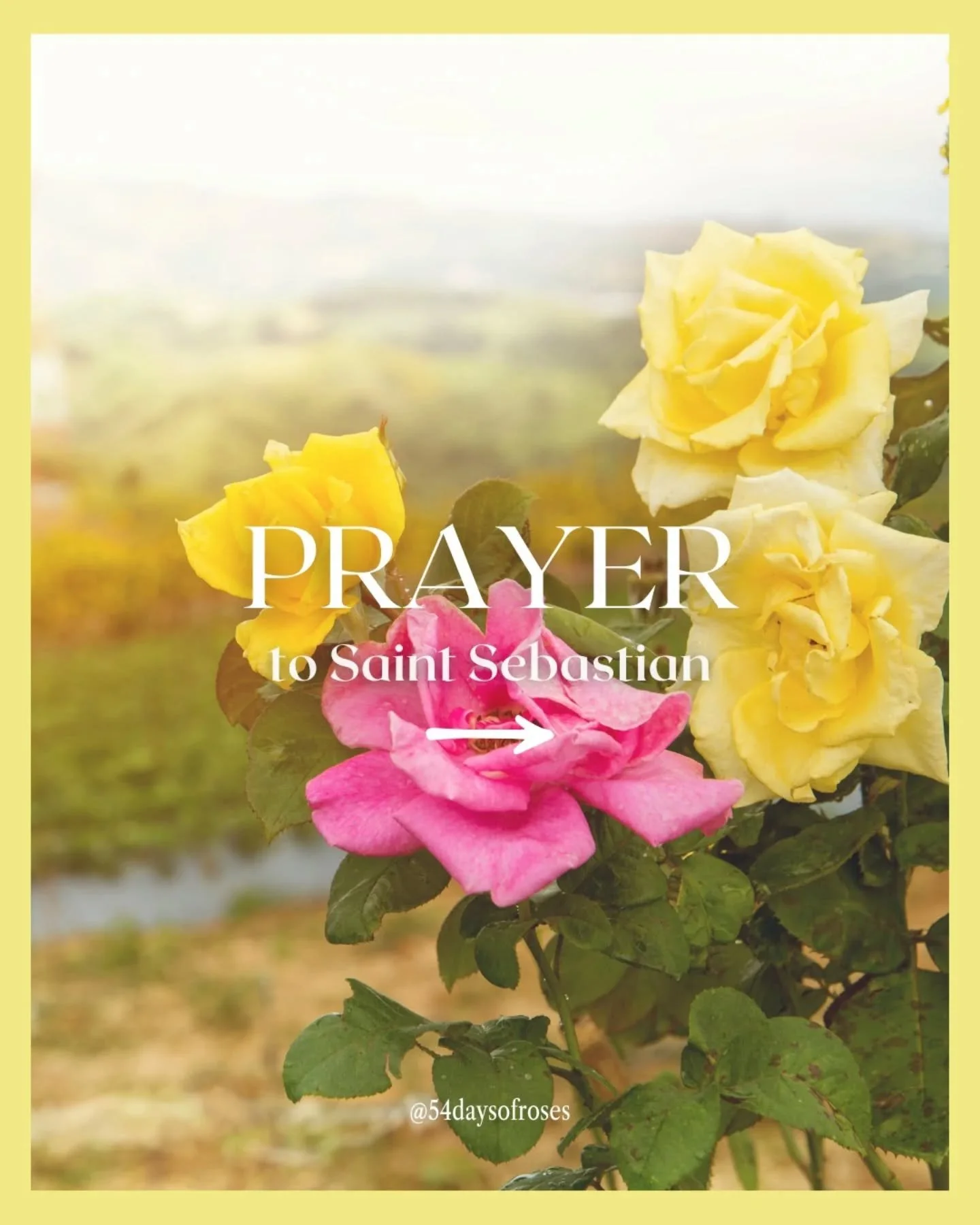 Prayer to St. Sebasti&aacute;n

Glorious Sebastian, martyr and saint,
I call on your strength and courage
to help me through this difficult trial.
Your faith was so deep,
a multitude of arrows could not finish you.
I ask for your intercession
that I 