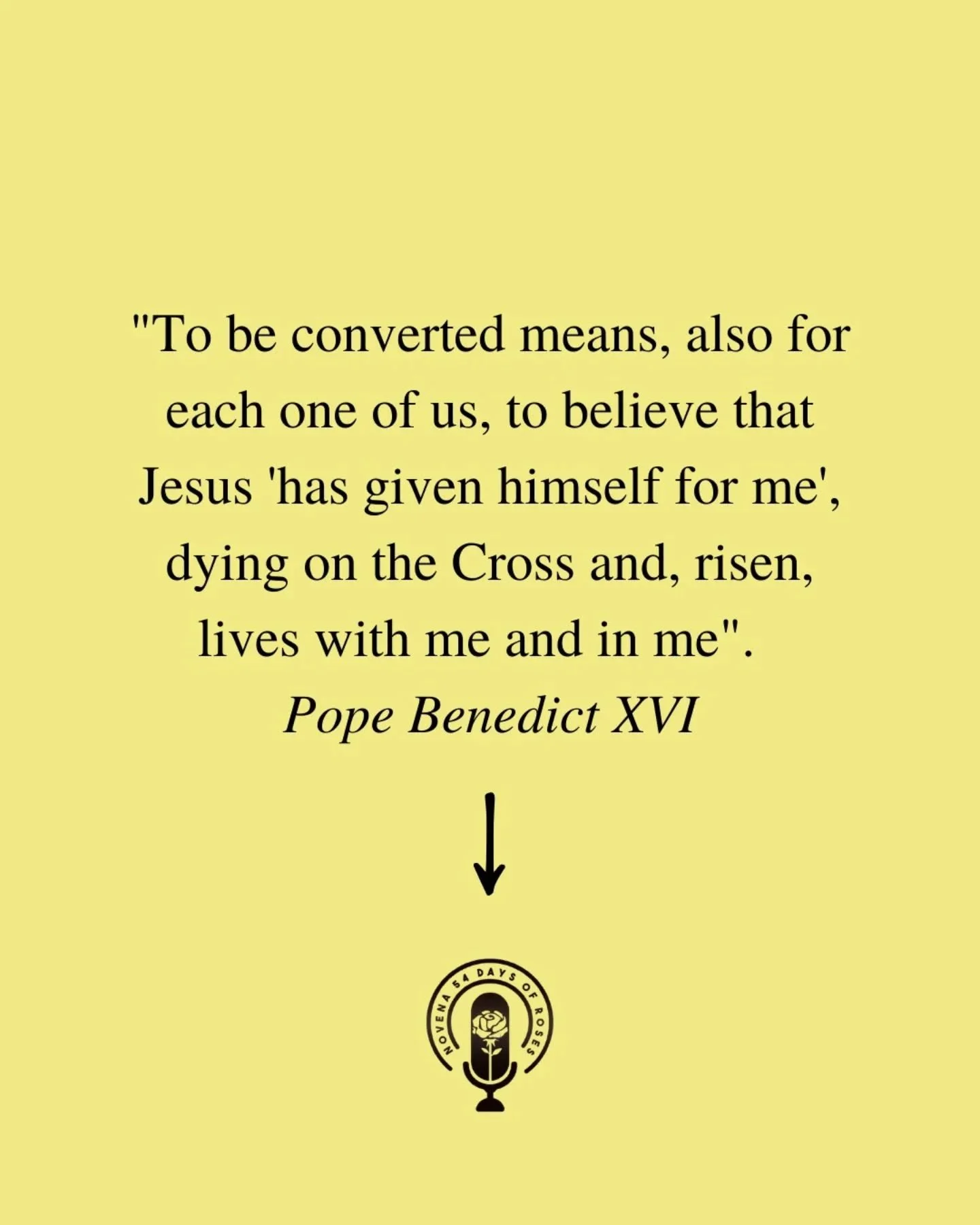 "To be converted means, also for each one of us, to believe that Jesus 'has given himself for me', dying on the Cross and, risen, lives with me and in me". -Pope Benedict XVI

Today we celebrate the Conversion of Saint Paul, a moment that r