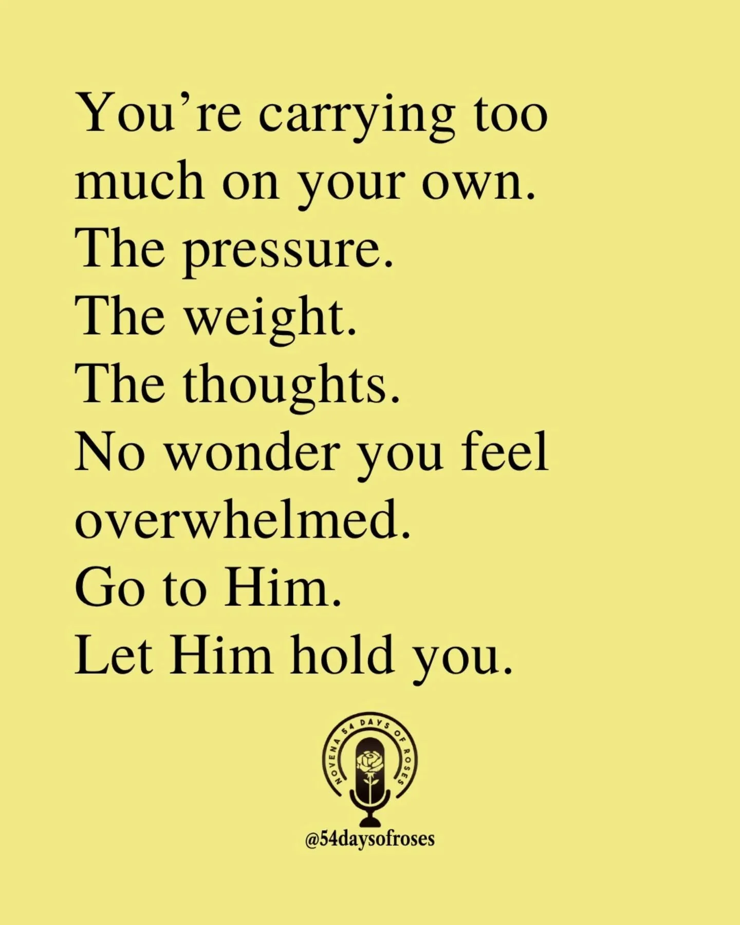 📖 &ldquo;Cast all your anxiety on him because he cares for you.&rdquo; -1 Peter 5:

#54daysofroses #54daysofroses #54dayrosarynovena #catholicmotivation #catholicbible