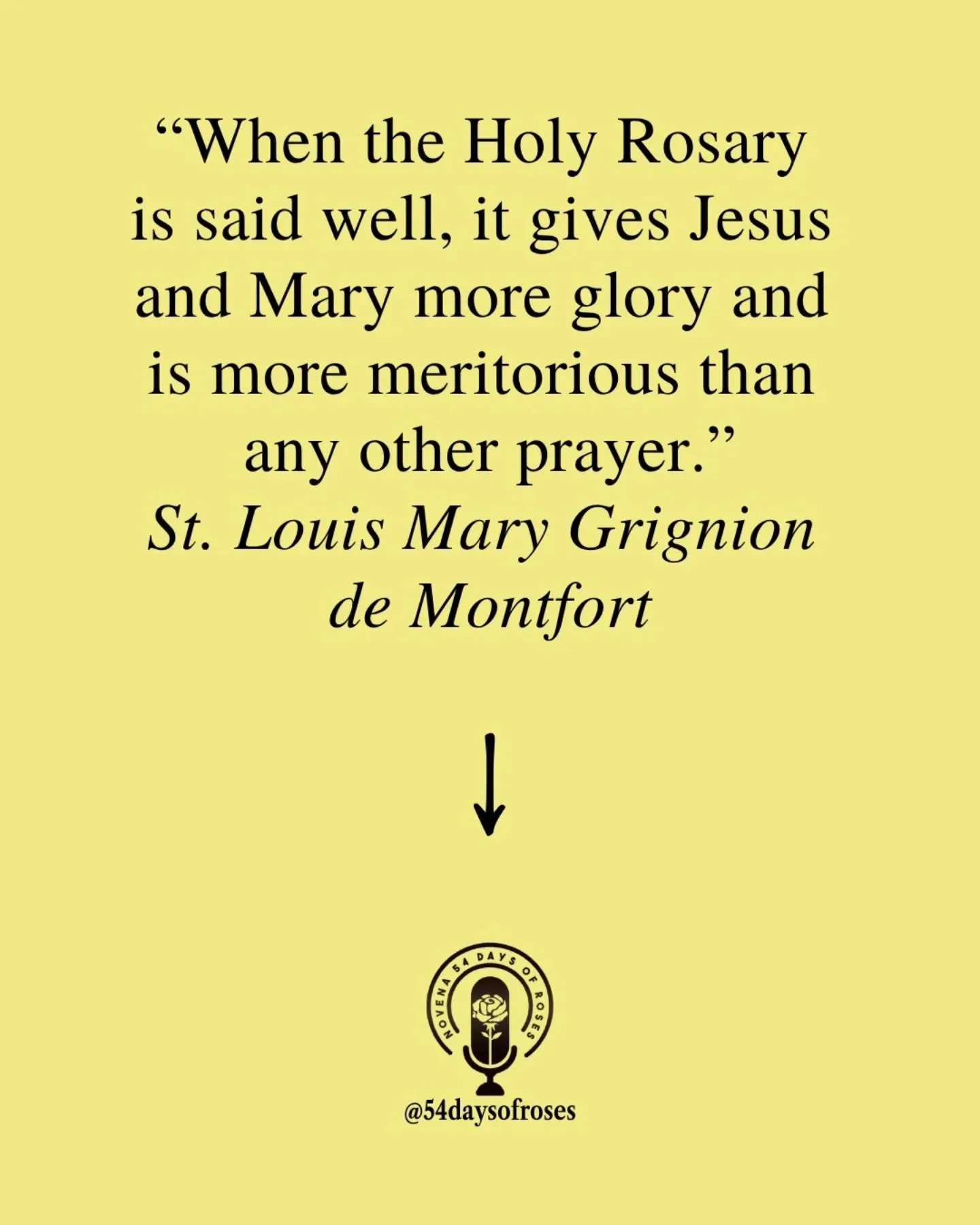 "When the Holy Rosary is said well, it gives Jesus and Mary more glory and is more meritorious than any other prayer." -Saint Louis Mary Grignion de Montfort

Saint Louis Mary Grignion de Montfort was born on January 31, 1673, in Montfort, 