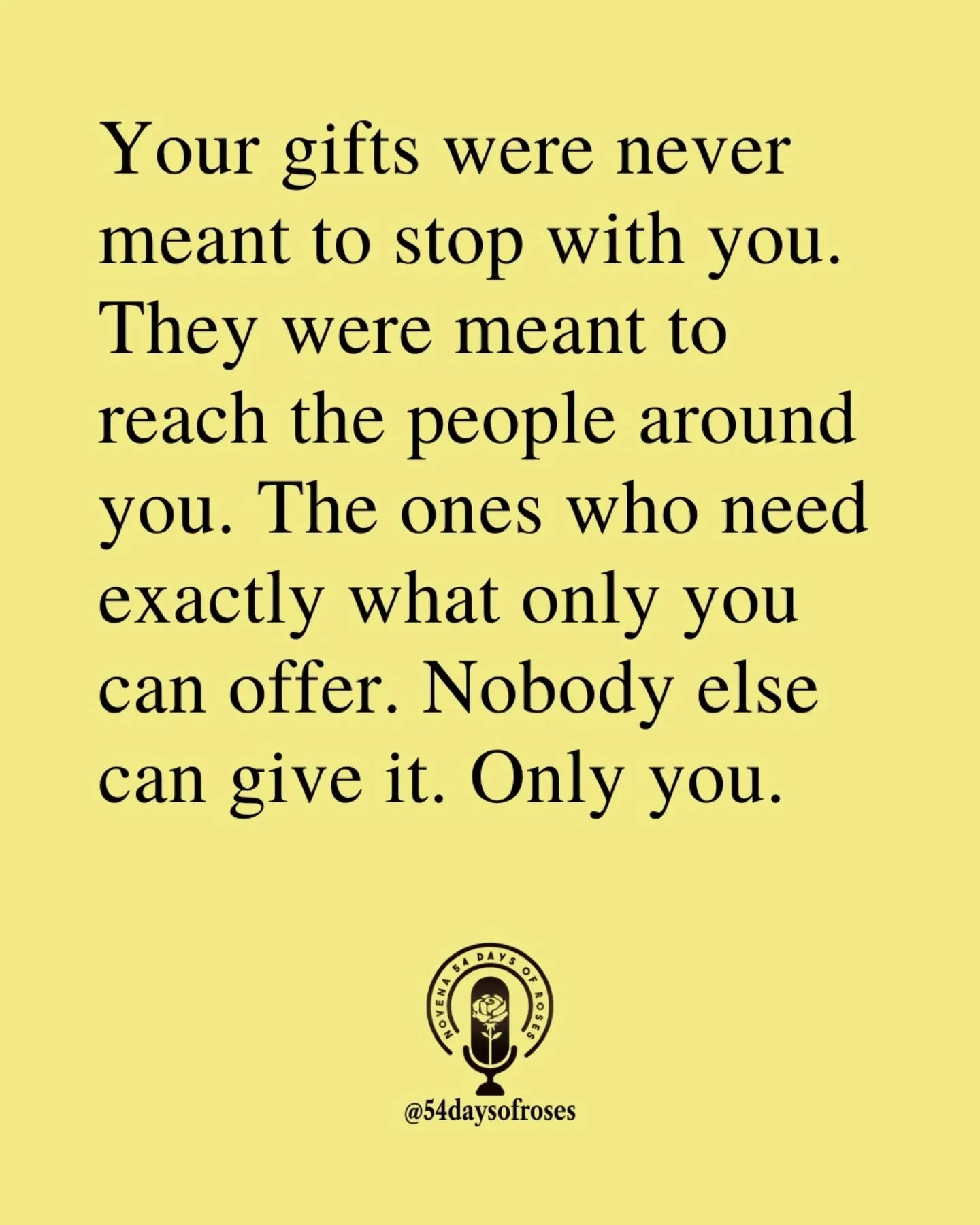 📖 "Each of you should use whatever gift you have received to serve others." -1 Peter 4:10

#54daysofroses #54dayrosarynovena #monthofmary #catholicfaith #catholicbible