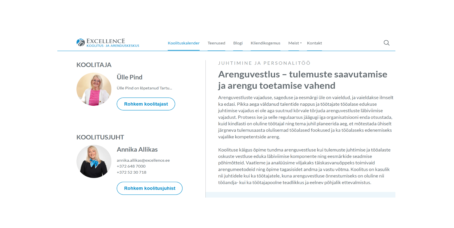 Arenguvestlus - tulemuste saavutamise ja arengu toetamise vahend