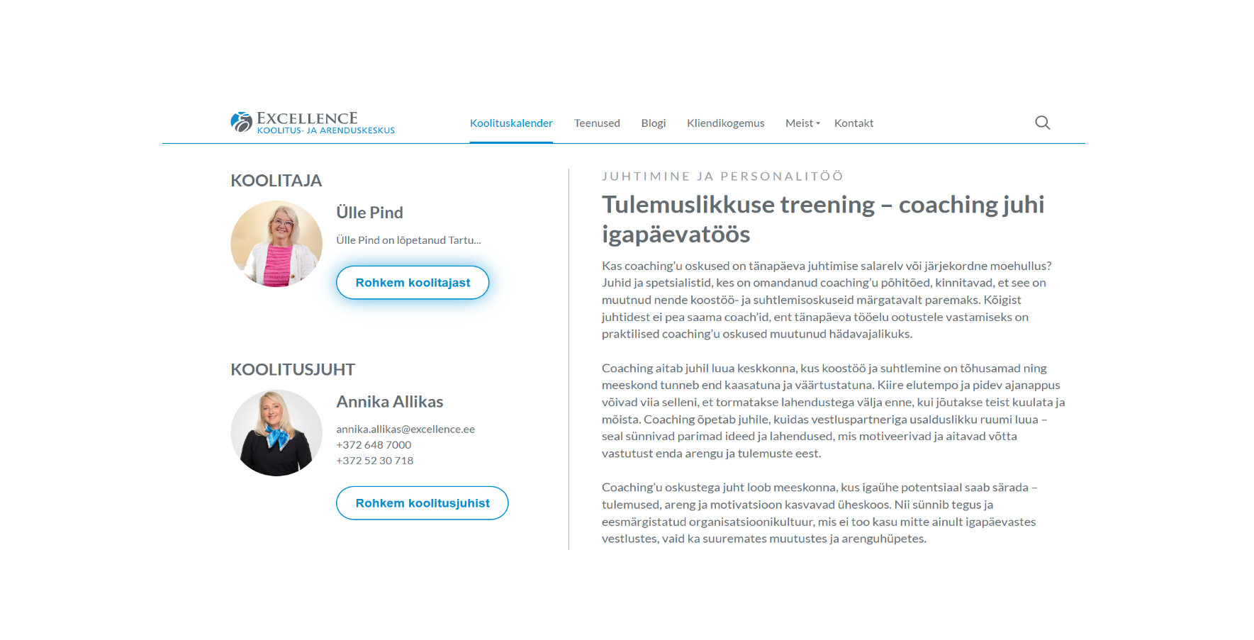 Tulemuslikkuse treening – coaching juhi igapäevatöös