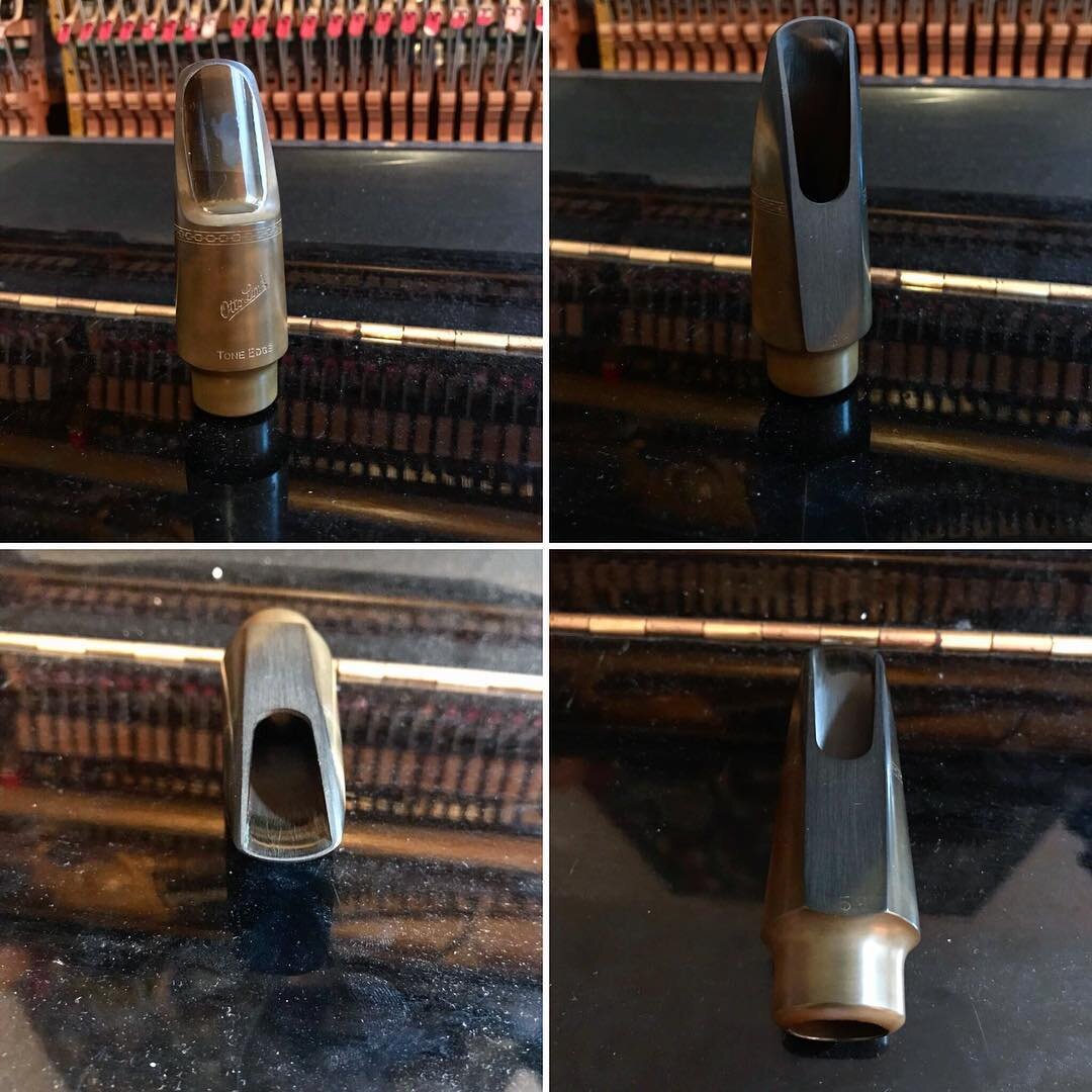 Here&rsquo;s a &ldquo;slant signature&rdquo; Otto Link ToneEdge alto mouthpiece, refaced for NYC saxophonist @mikethomasjazz ....this one started as a 5* and was opened up to a .078 tip. Dark, focused, and flexible! If you&rsquo;re in the city, you c