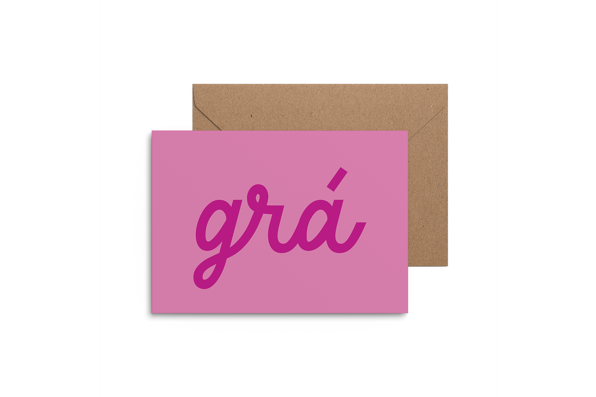 Grá - Irish Language 'LOVE' card - pink