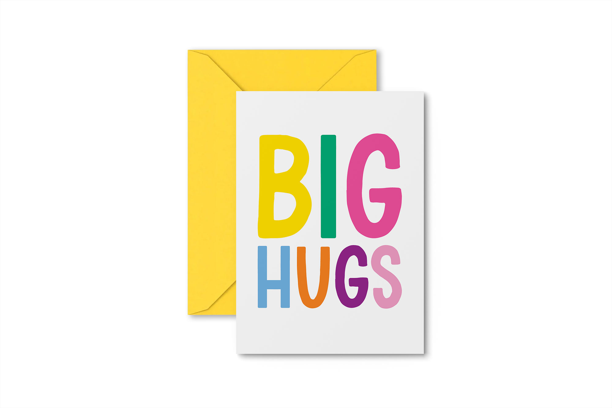BIG HUGS card - white