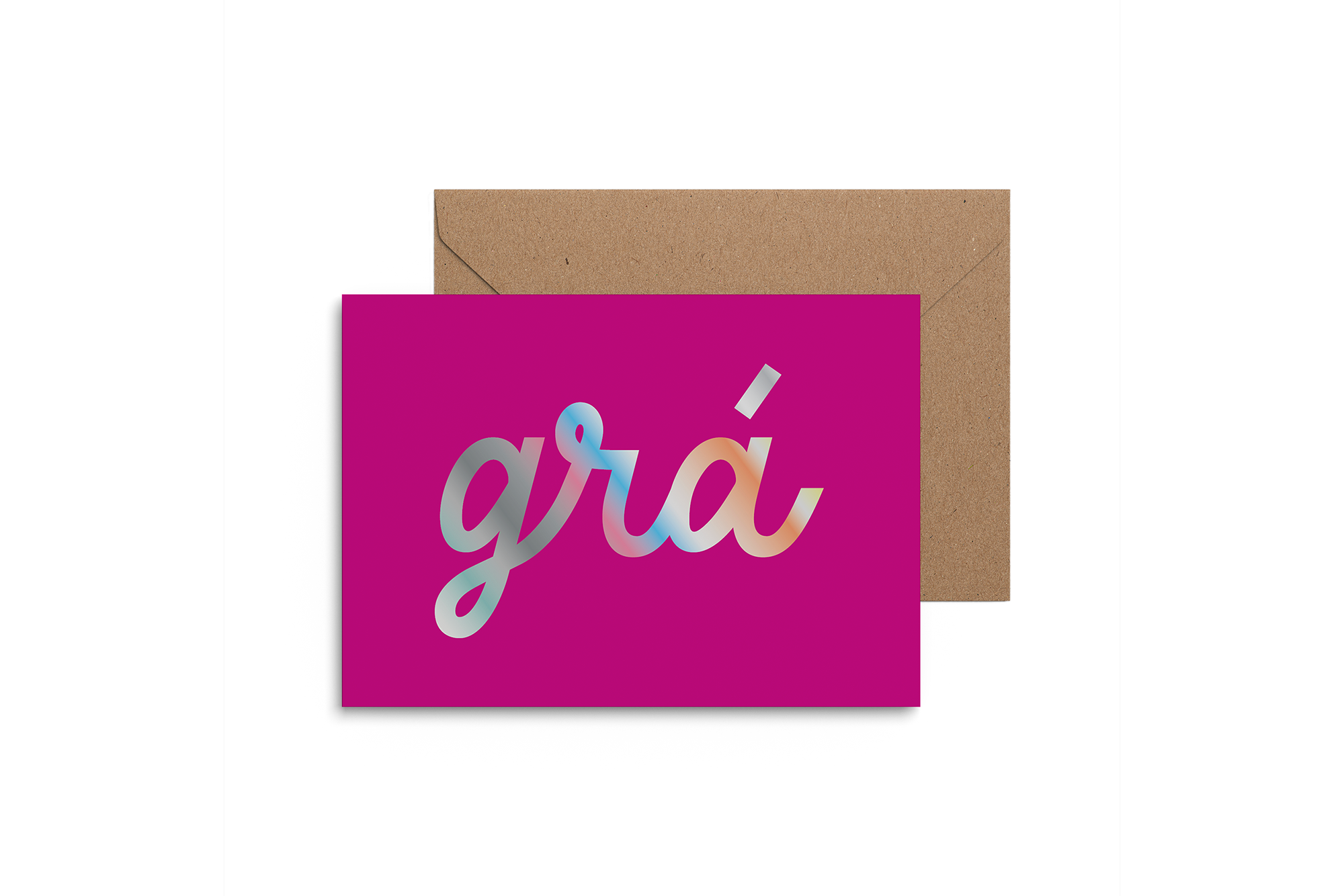 GRÁ - 'LOVE' card with holographic foil