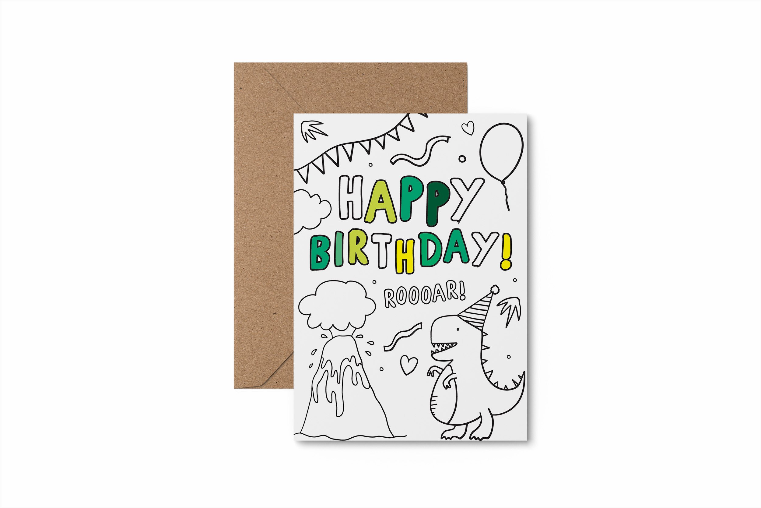 ‘COLOUR ME IN’ kid’s birthday - DINOSAURS!