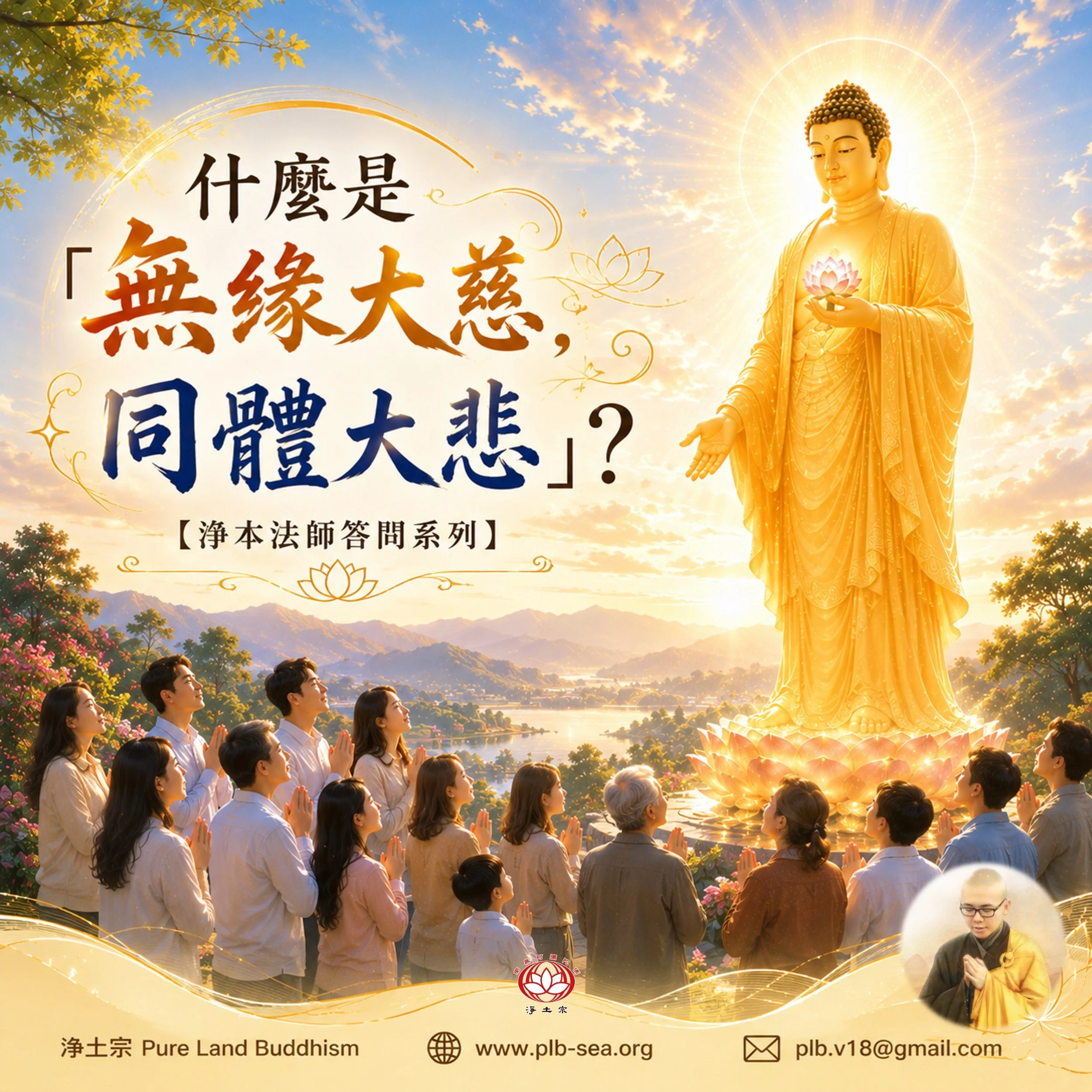 【問答】什麼是「無緣大慈，同體大悲」？| 淨本法師答