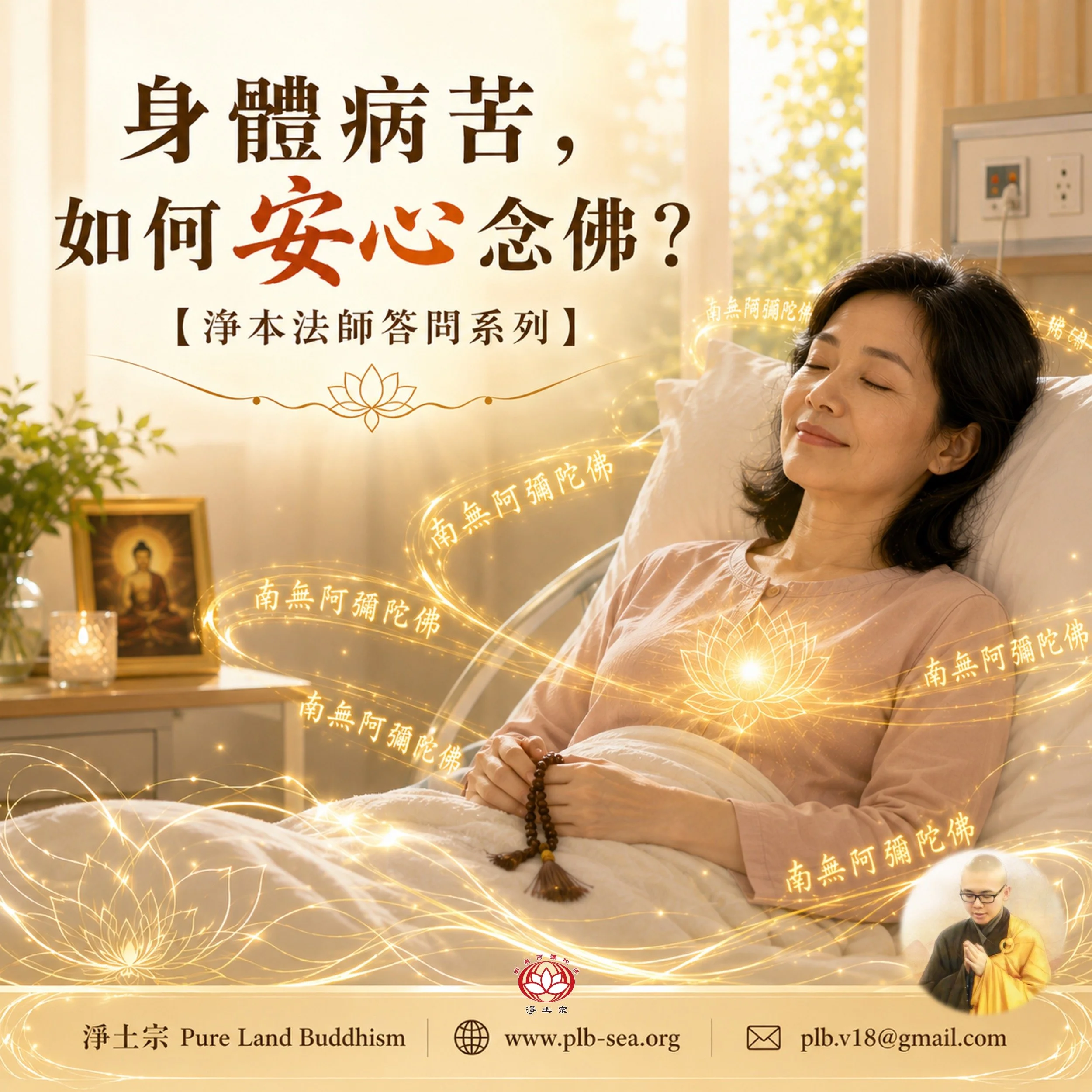 【問答】身體病苦，如何安心念佛？| 淨本法師答