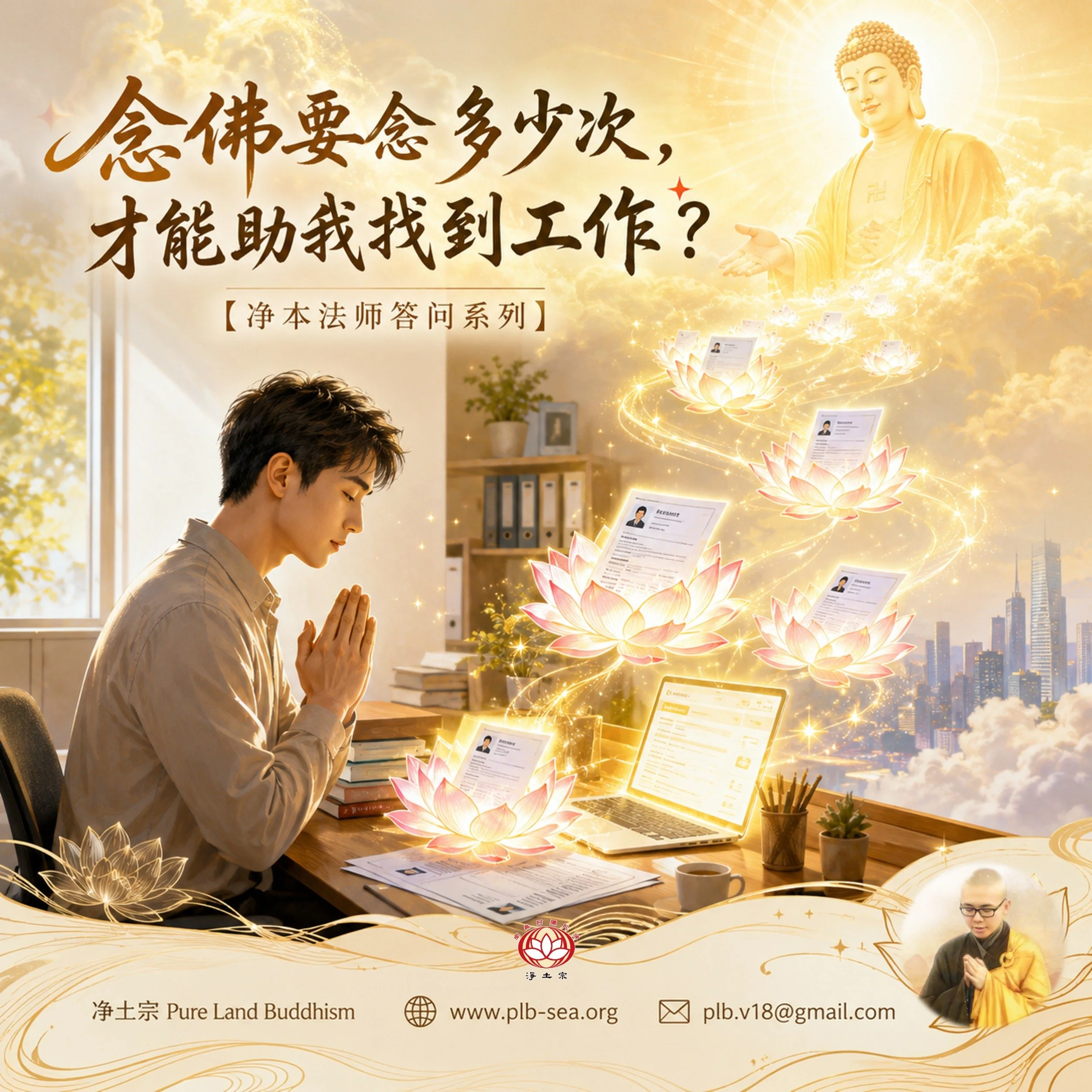 【问答】念佛要念多少次，才能助我找到工作？| 净本法师答