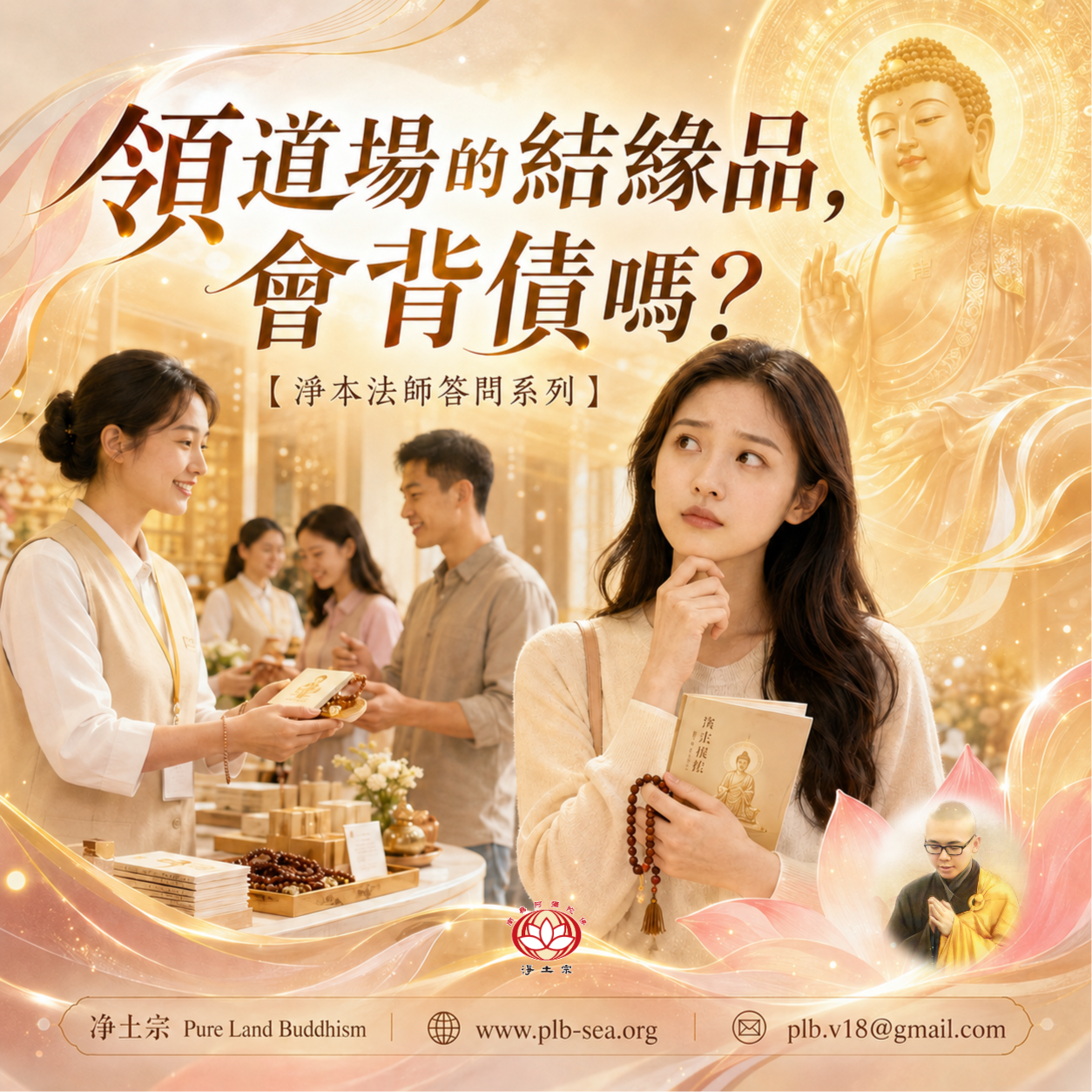 【問答】領道場的結緣品，會背債嗎？| 淨本法師答