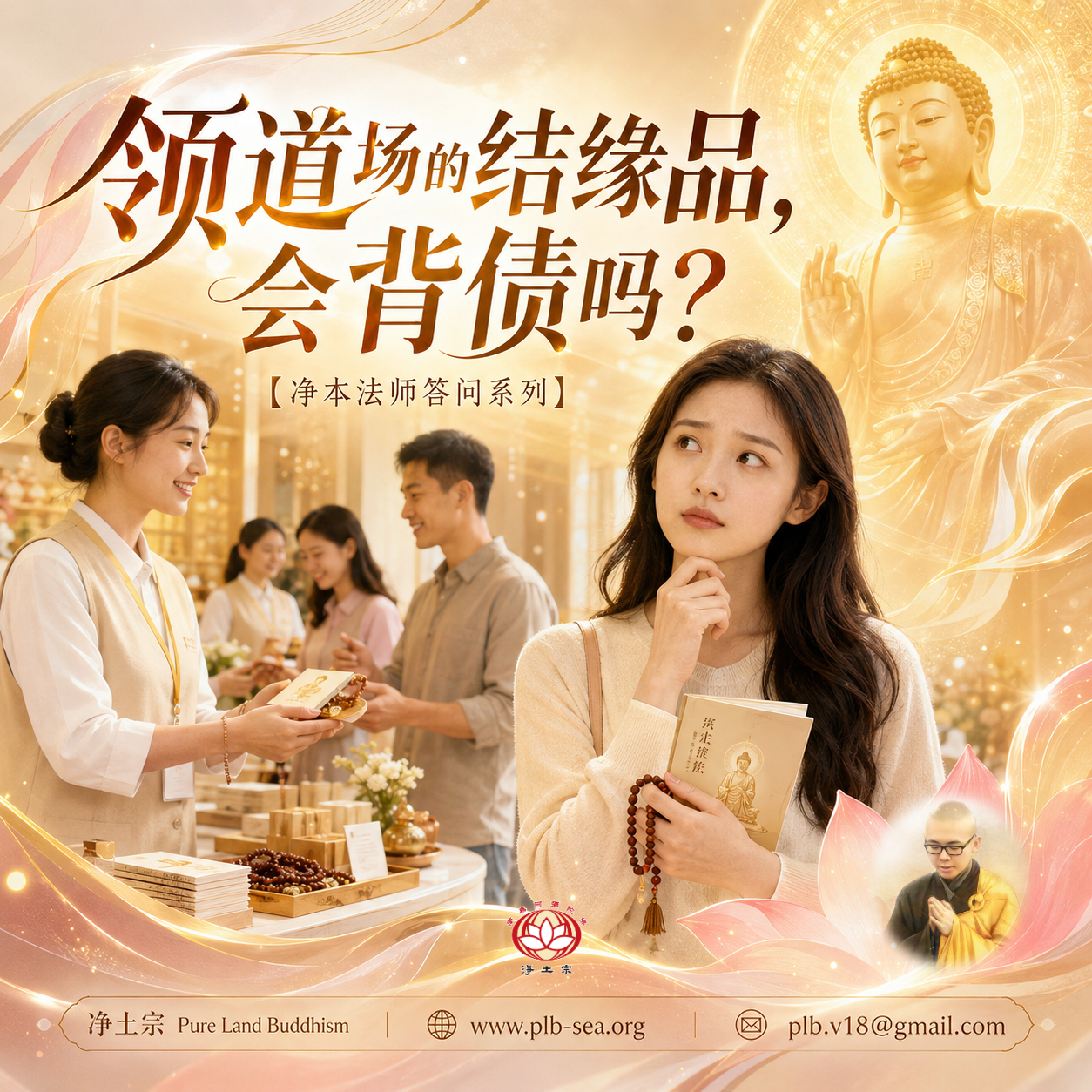 【问答】领道场的结缘品，会背债吗？？| 净本法师答