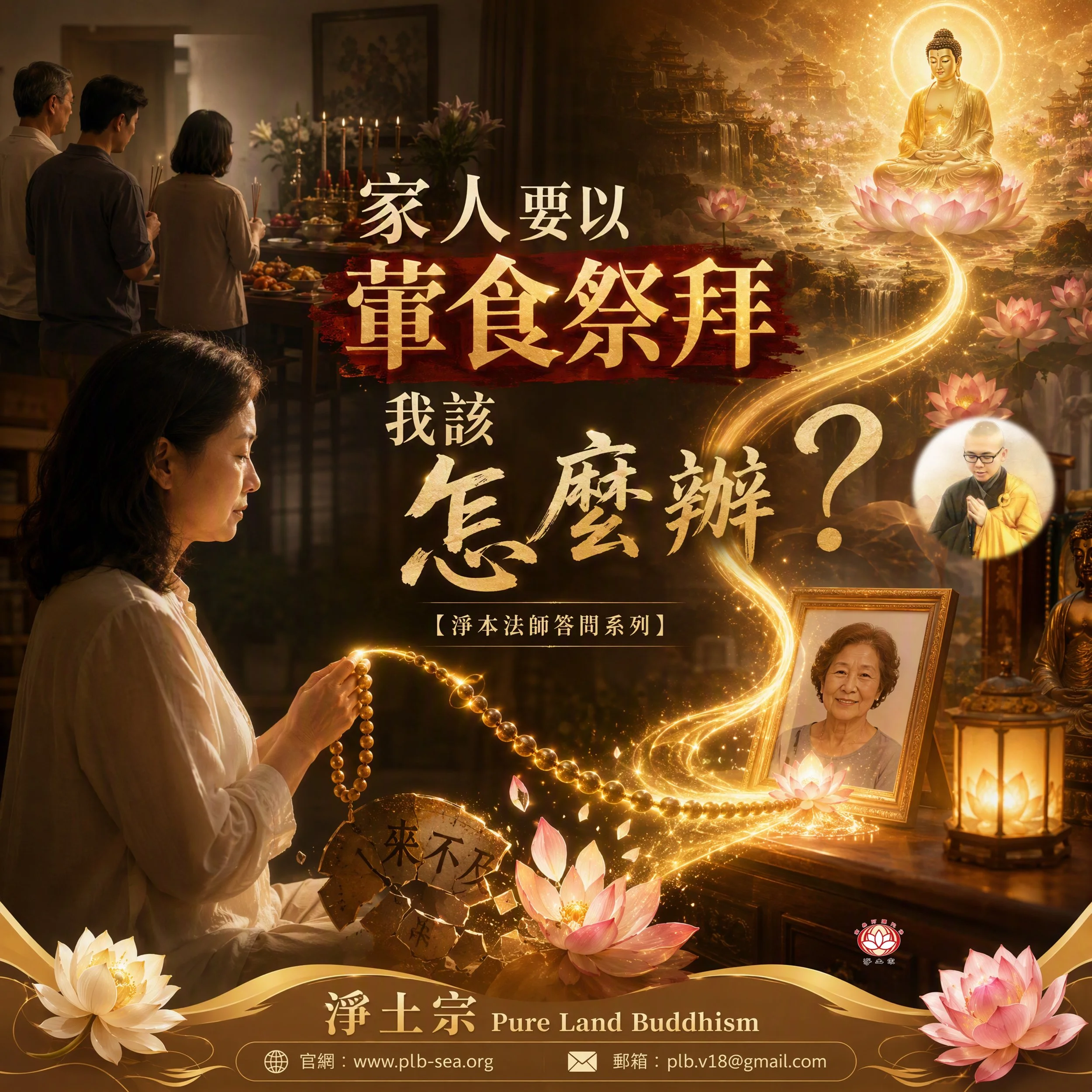 【問答】家人要以葷食祭拜，我該怎麼辦？| 淨本法師答