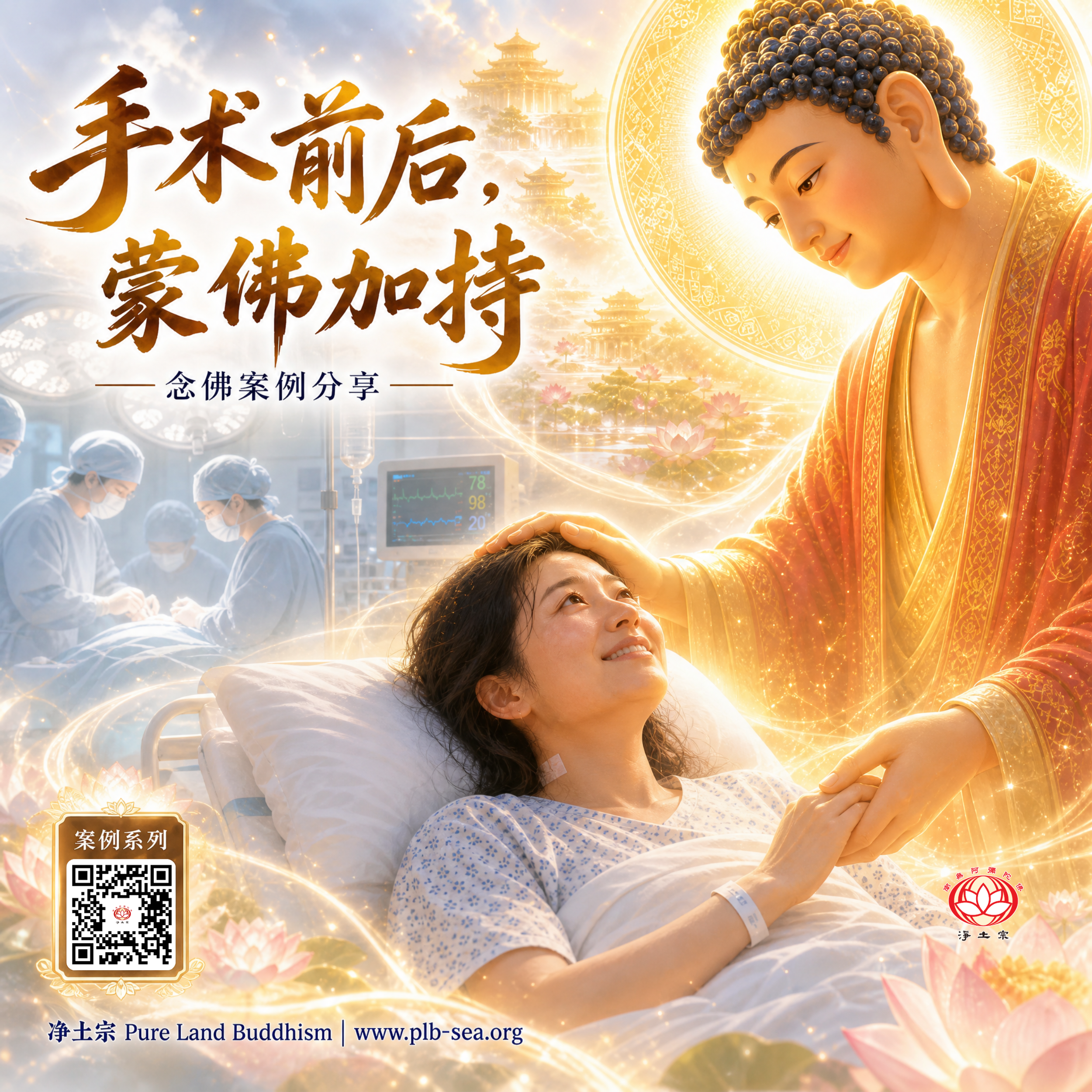 手术前后，蒙佛加持