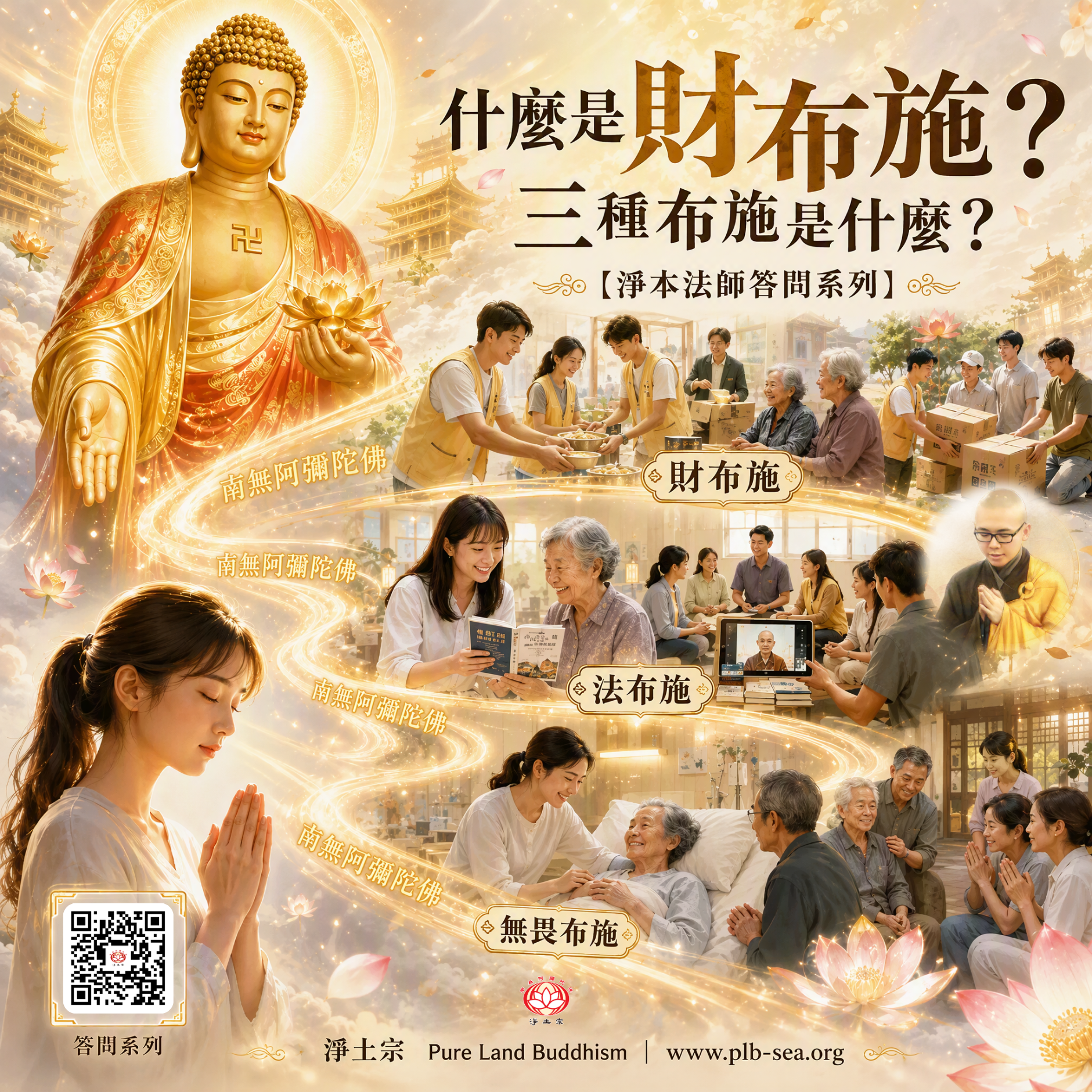 【問答】什麼是財布施？三種布施是什麼？| 淨本法師答