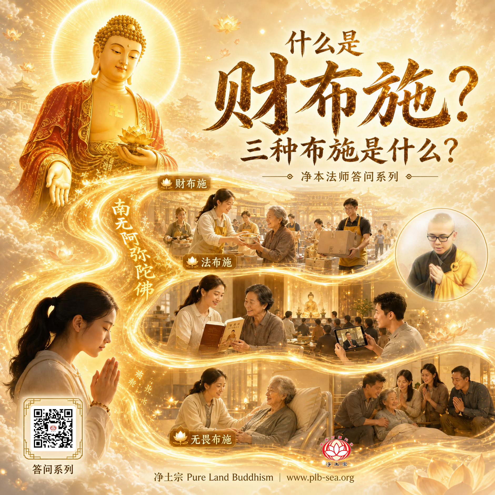 【问答】什么是财布施？三种布施是什么？| 净本法师答