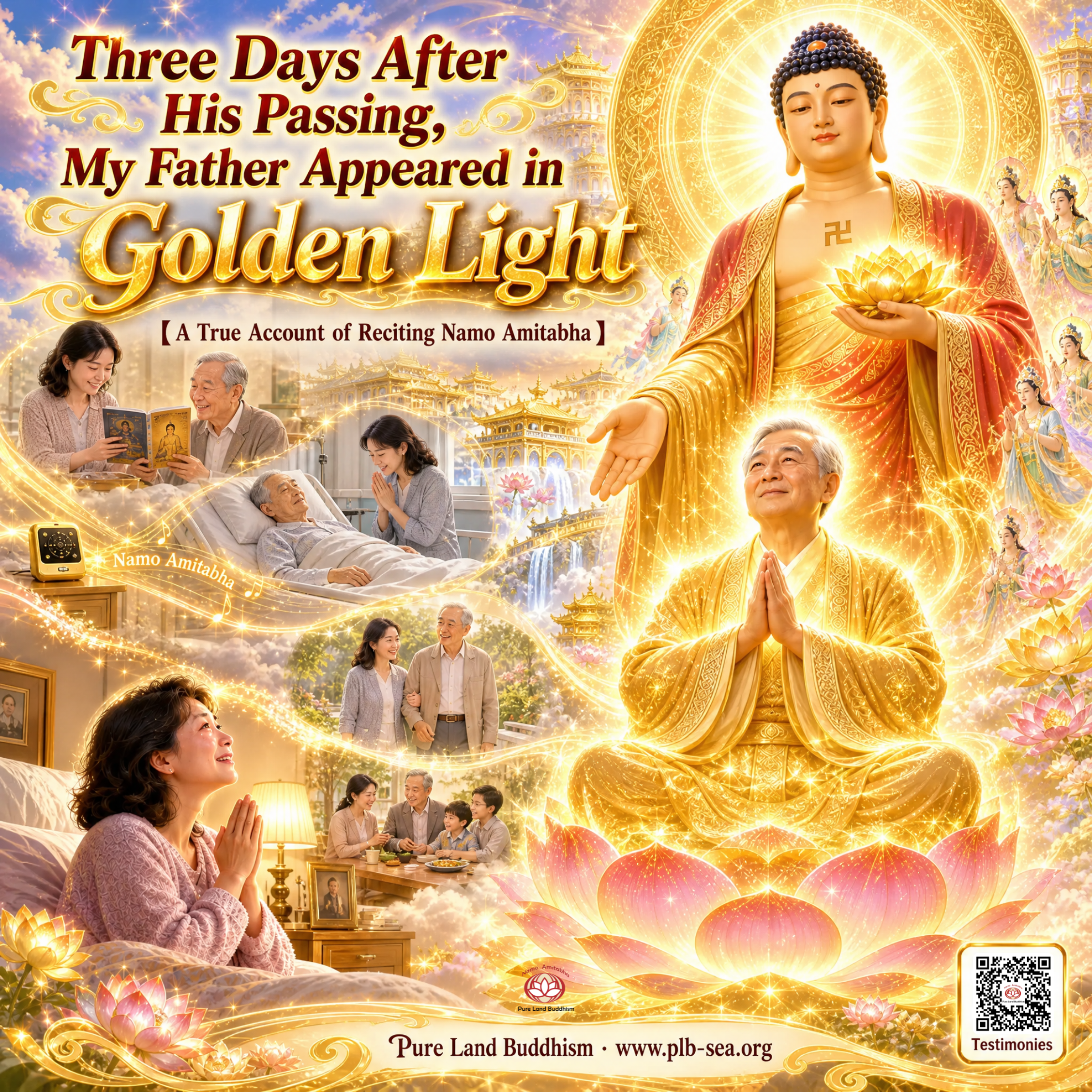 Three Days After His Passing, My Father Appeared in Golden Light