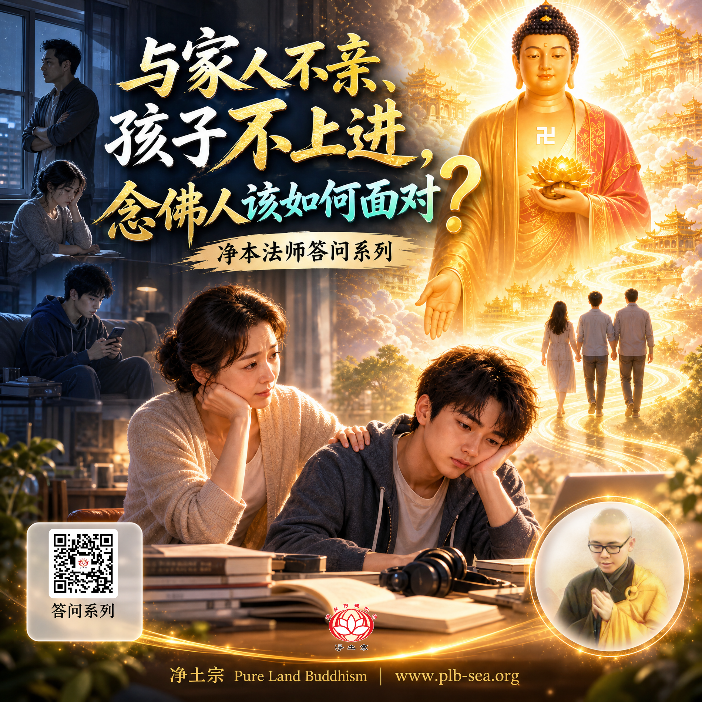 【问答】与家人不亲、孩子不上进，念佛人该如何面对？| 净本法师答