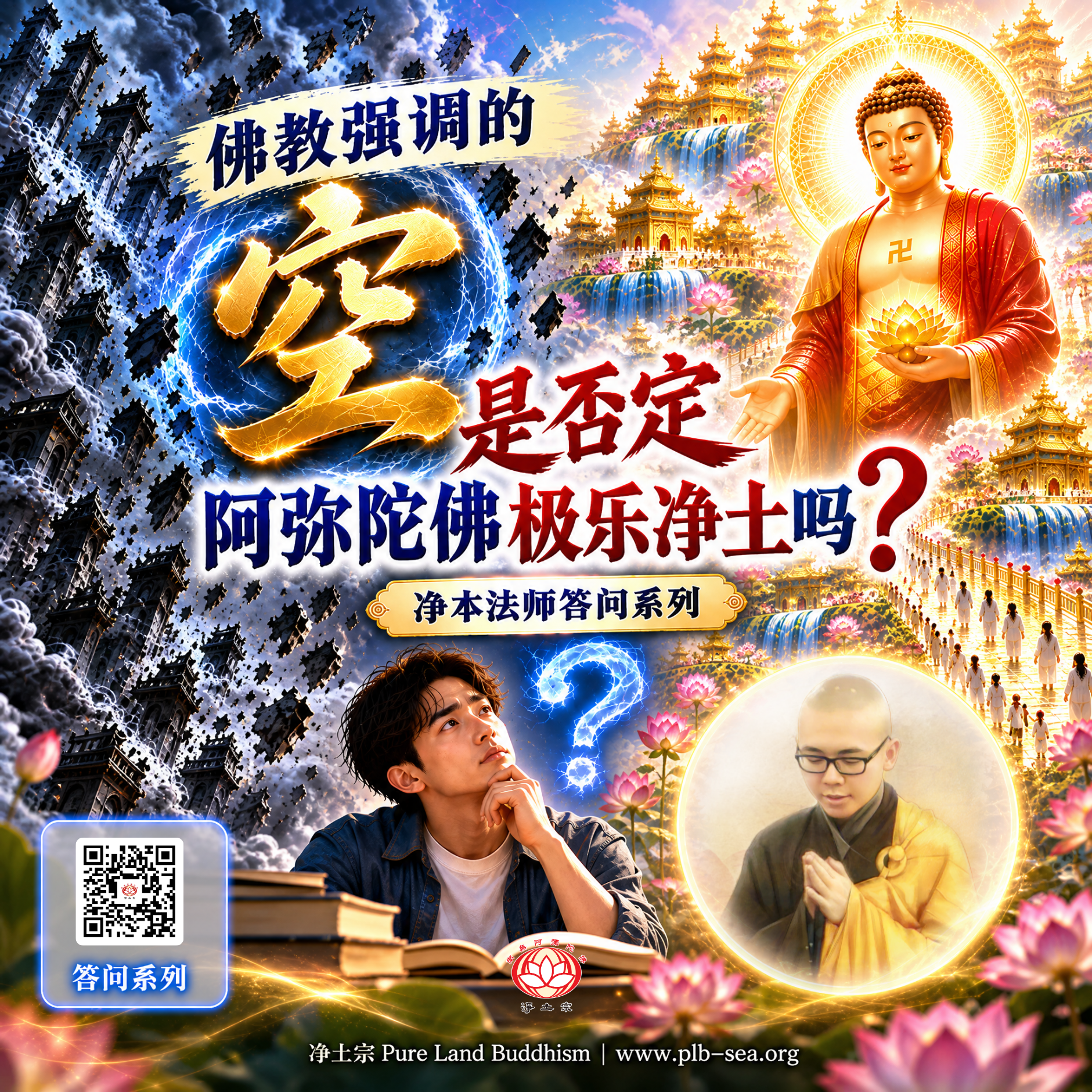 【问答】佛教强调的「空」，是否定阿弥陀佛极乐净土吗？| 净本法师答