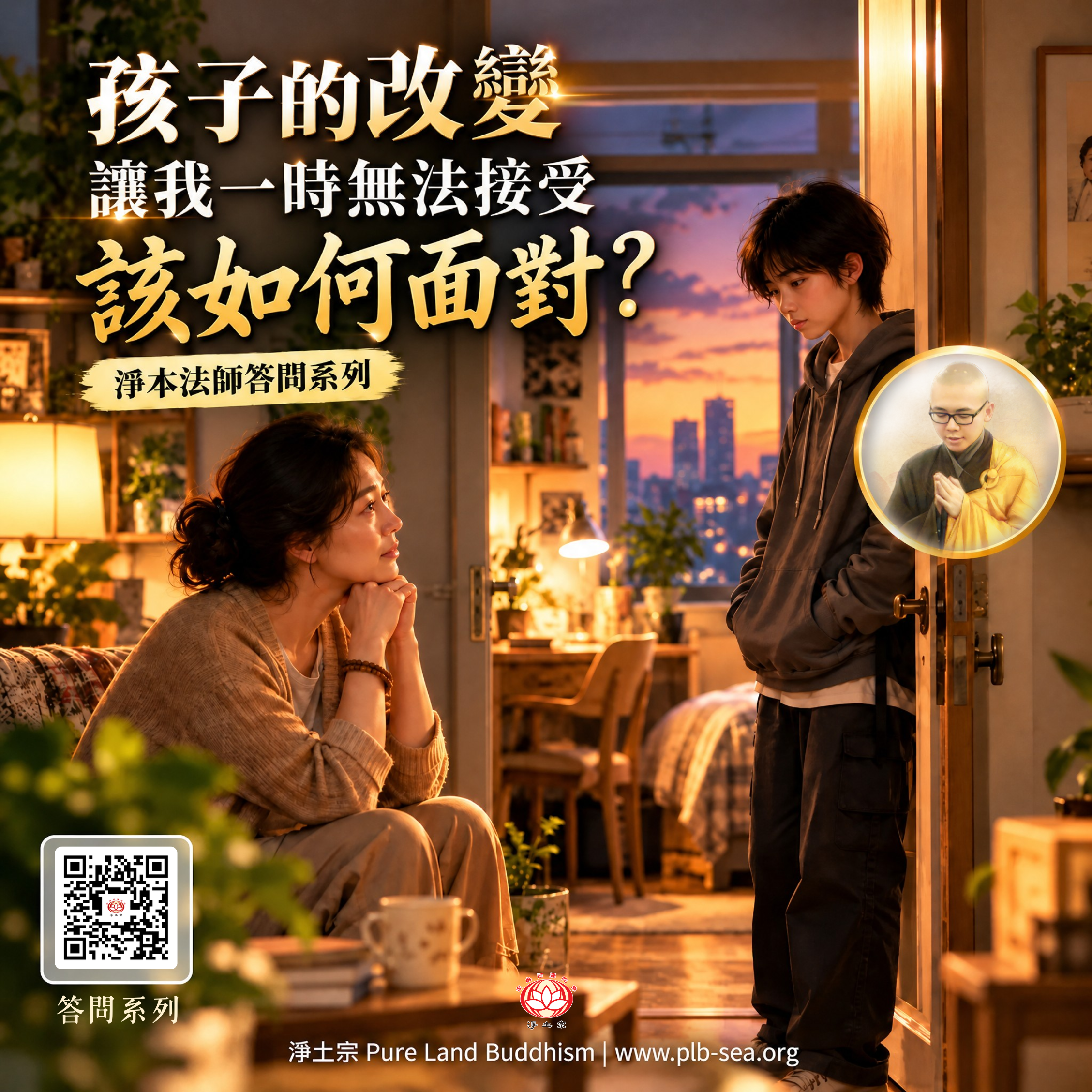 【問答】孩子的改變讓我一時無法接受，該如何面對？| 淨本法師答