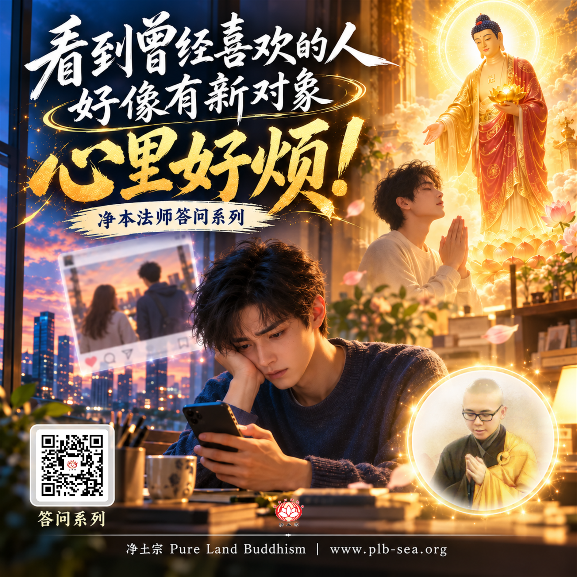 【问答】看到曾经喜欢的人好像有新对象，心里好烦！| 净本法师答