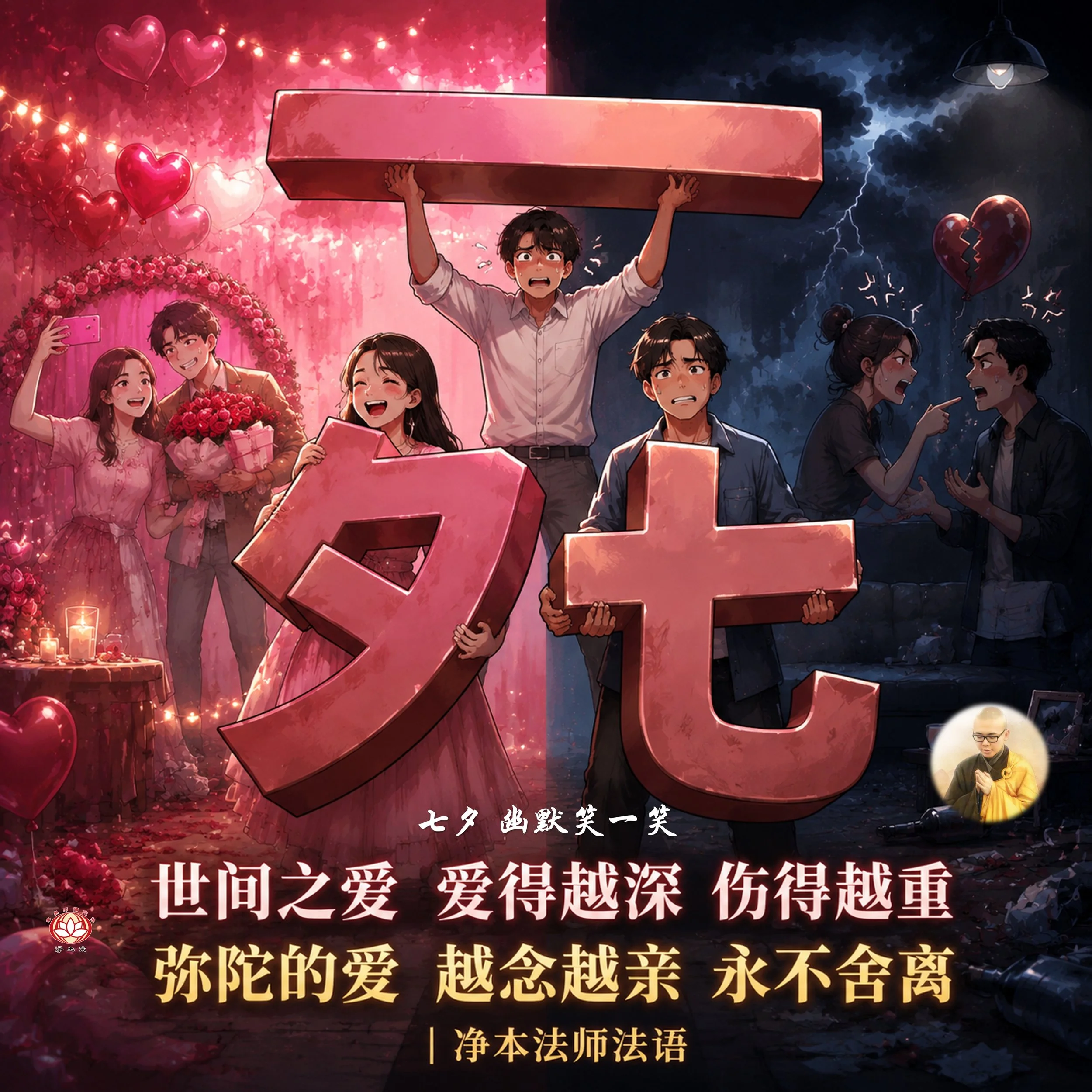 七夕：世间之爱 爱得越深 伤得越重 | 弥陀的爱 越念越亲 永不舍离 | 净本法师