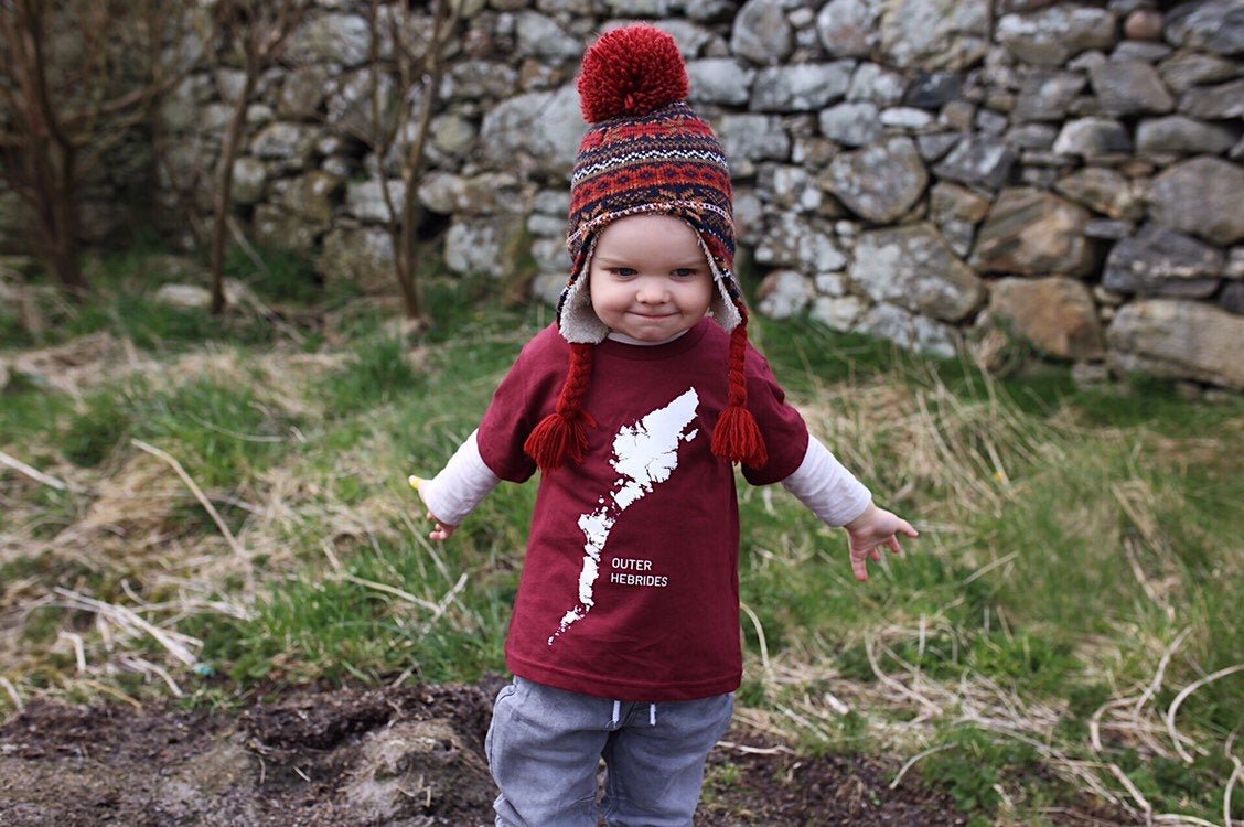 Kids outer Hebrides map t shirt - Culla Creative