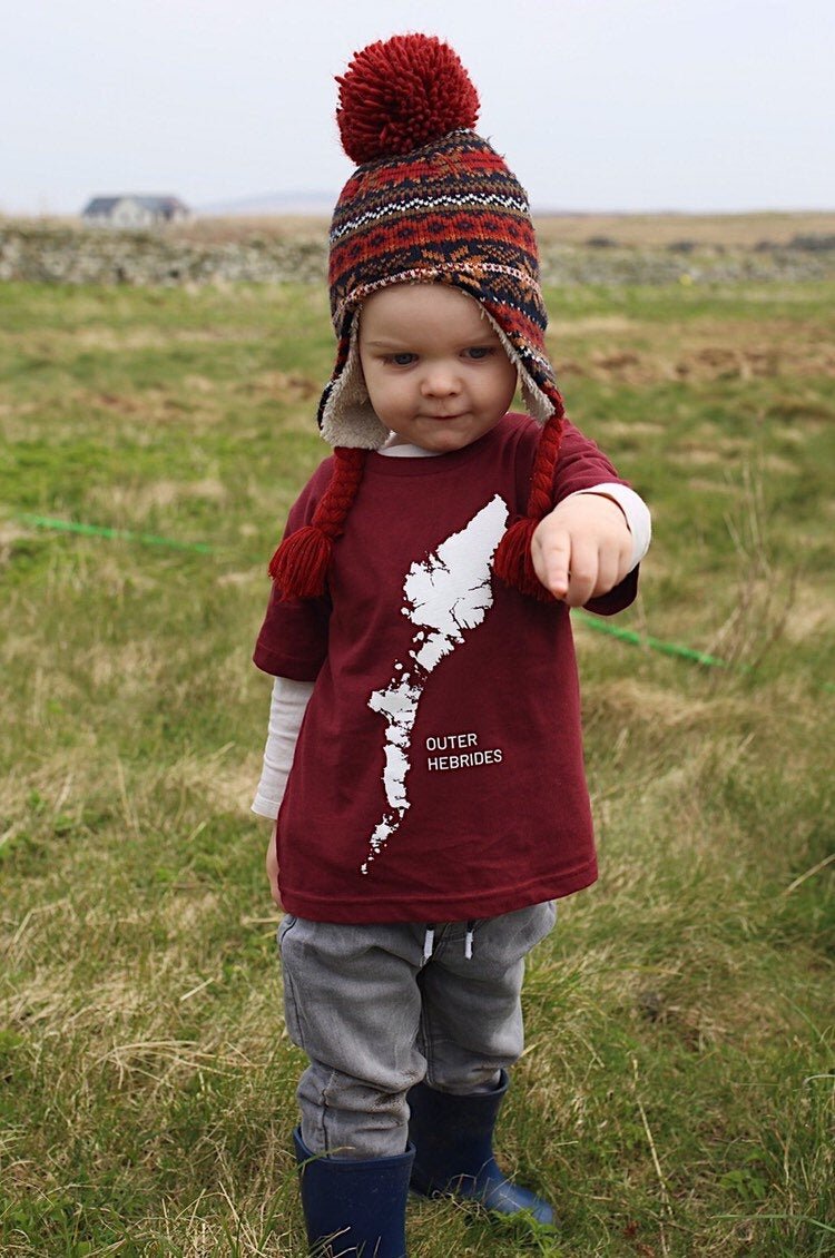 Kids outer Hebrides map t shirt - Culla Creative