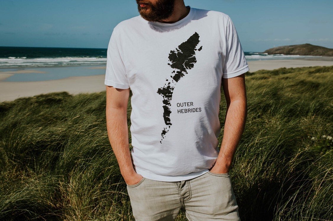 Outer Hebrides map t shirt - Culla Creative